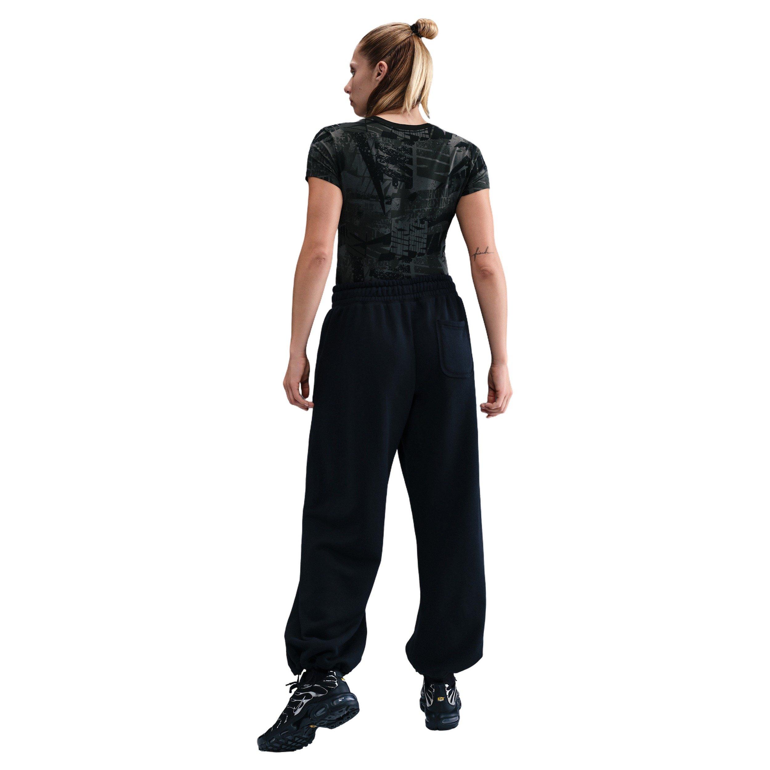 Nike Women's Sportswear Short-Sleeve Street AOP T-Shirt -Black - BLACK Thumbnail View 5