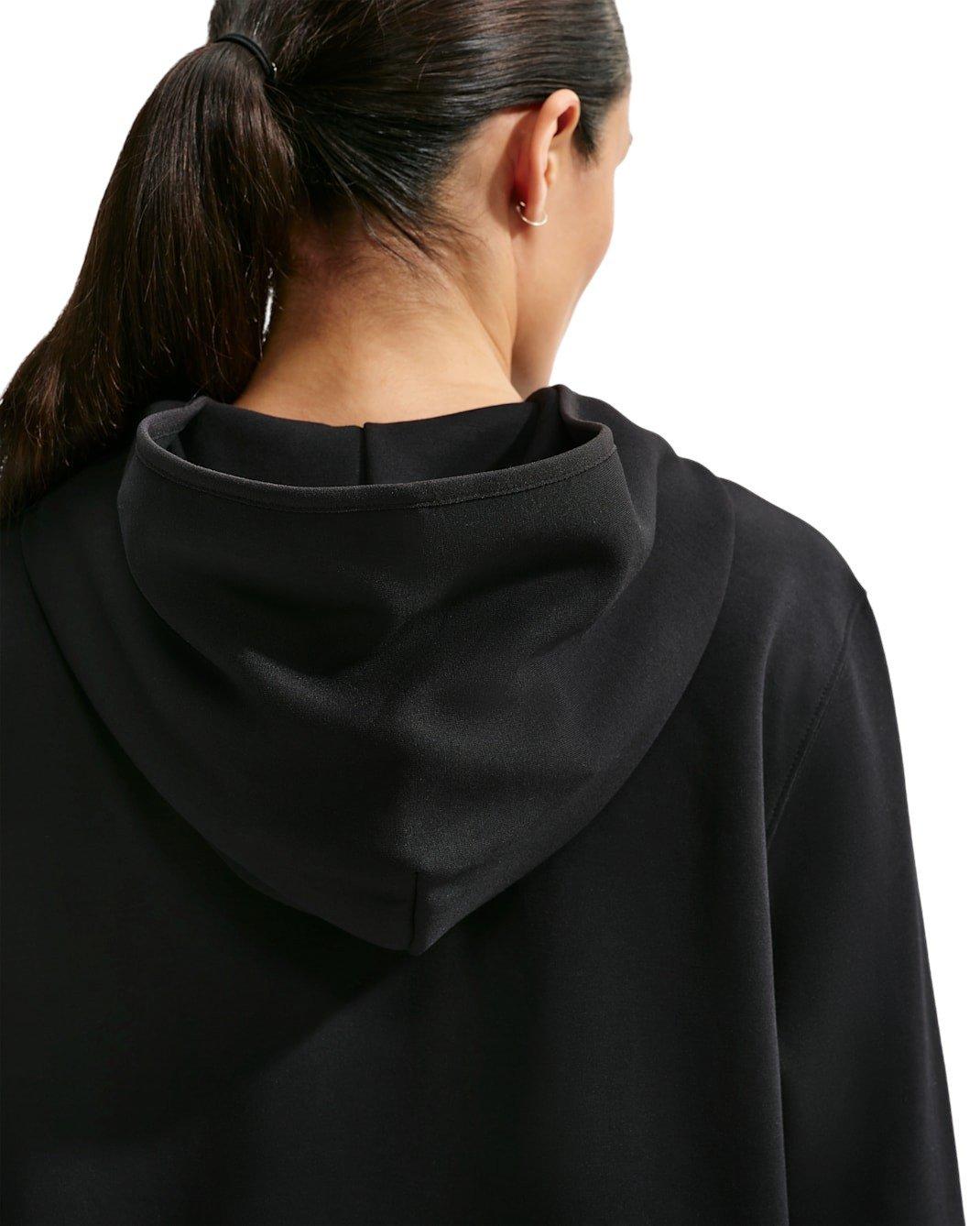 Nike Women's Studio Fleece Sport Dri-FIT Pullover Hoodie - Black/White - BLACK/WHITE Thumbnail View 2