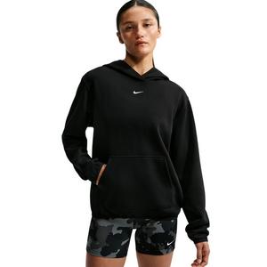 Nike Women's Studio Fleece Sport Dri-FIT Pullover Hoodie - Black/White