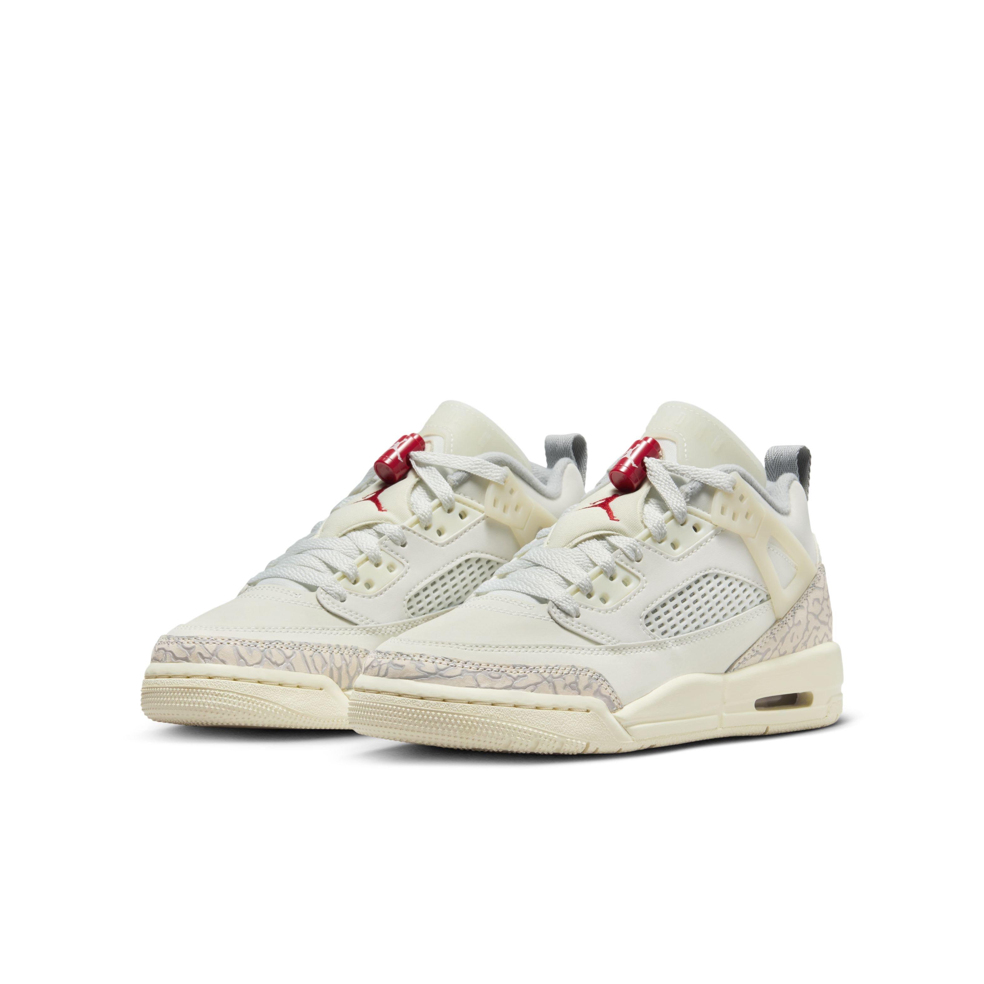 Jordan Spizike Low "Sail/Coconut Milk/Sandstone/University Red" Grade School Boys' Shoe - SAIL/MILK/SANDSTONE/RED Thumbnail View 3