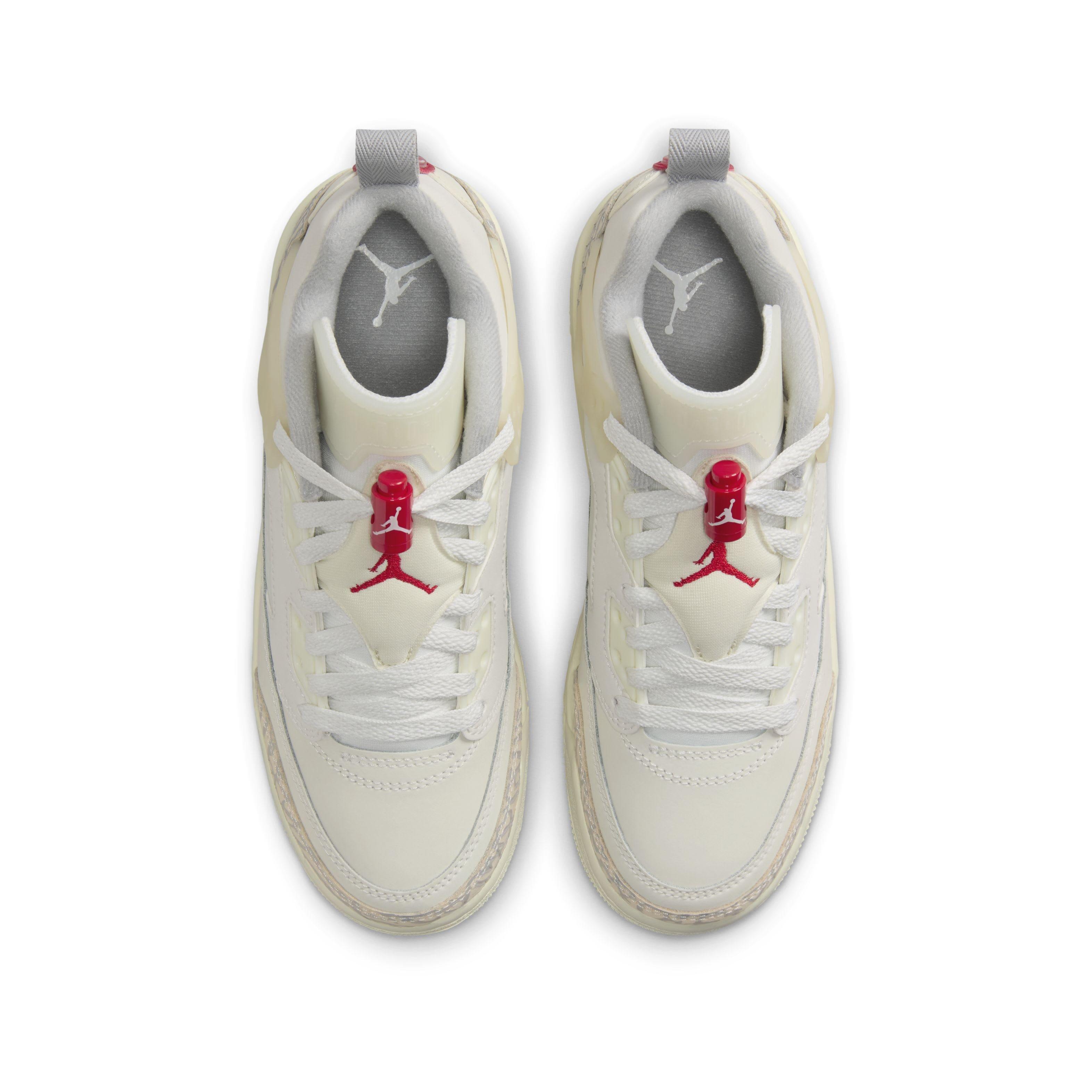 Jordan Spizike Low "Sail/Coconut Milk/Sandstone/University Red" Grade School Boys' Shoe - SAIL/MILK/SANDSTONE/RED Thumbnail View 4