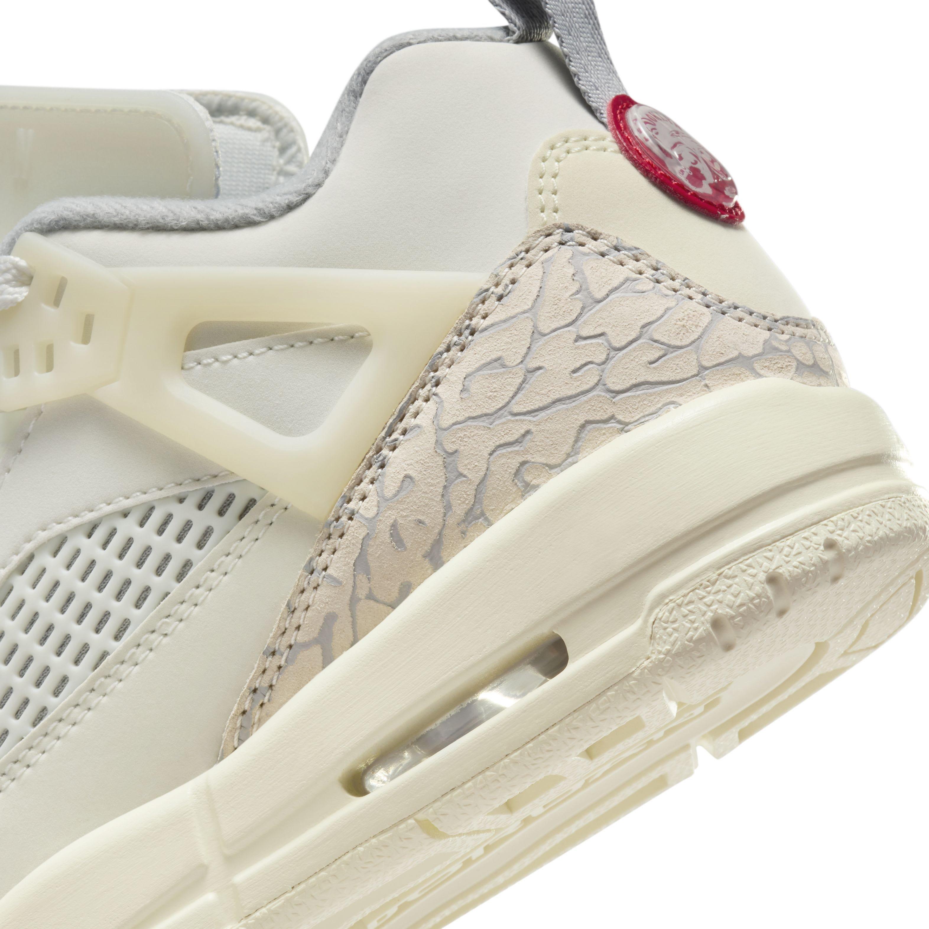 Jordan Spizike Low "Sail/Coconut Milk/Sandstone/University Red" Grade School Boys' Shoe - SAIL/MILK/SANDSTONE/RED Thumbnail View 8