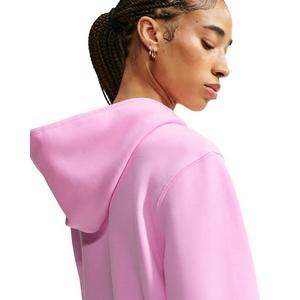 Nike Women's Studio Fleece Sport Dri-FIT Pullover Hoodie - Pink/White