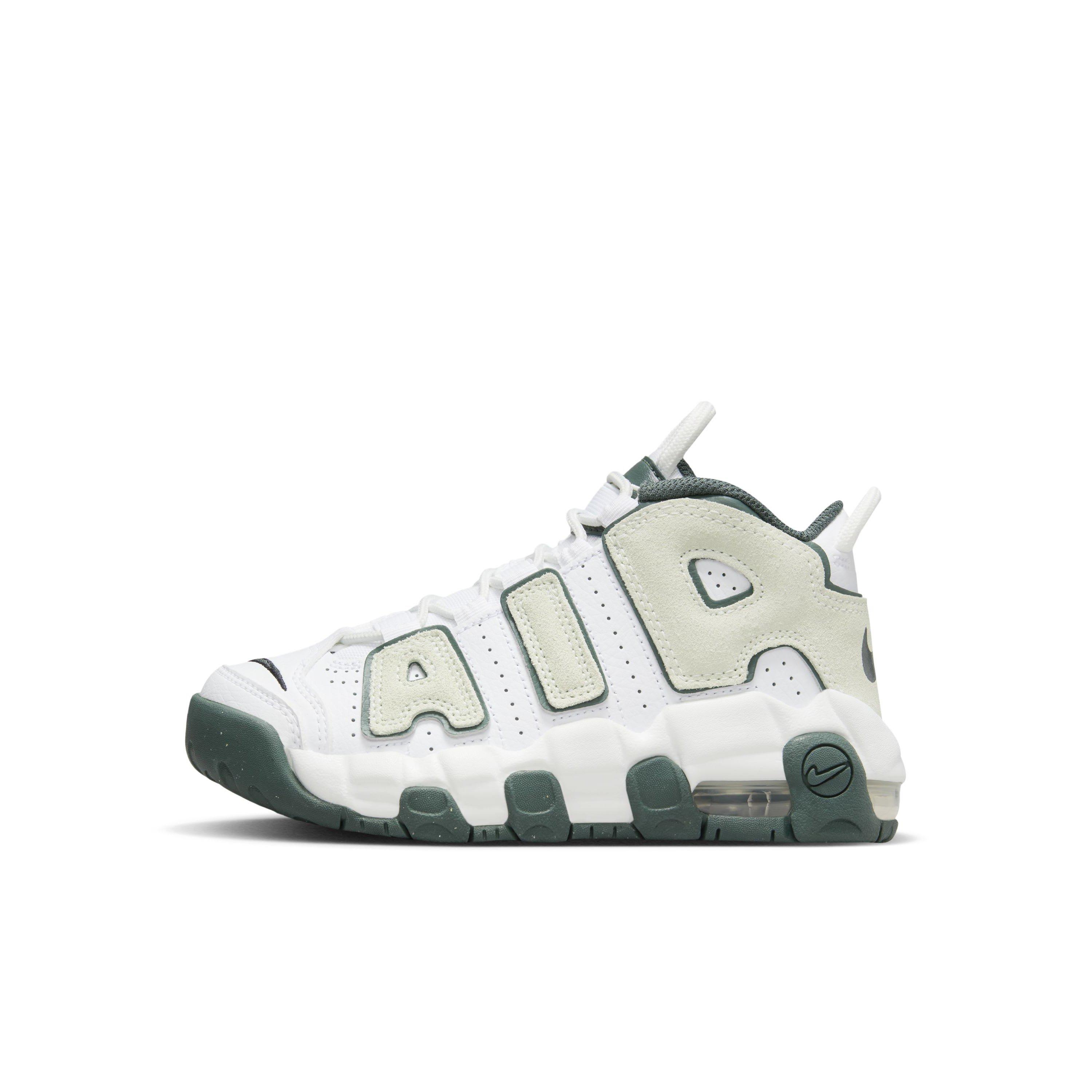 Nike Air More Uptempo Preschool Boys' "White/Vintage Green/Summit White/Sea Glass" Shoe