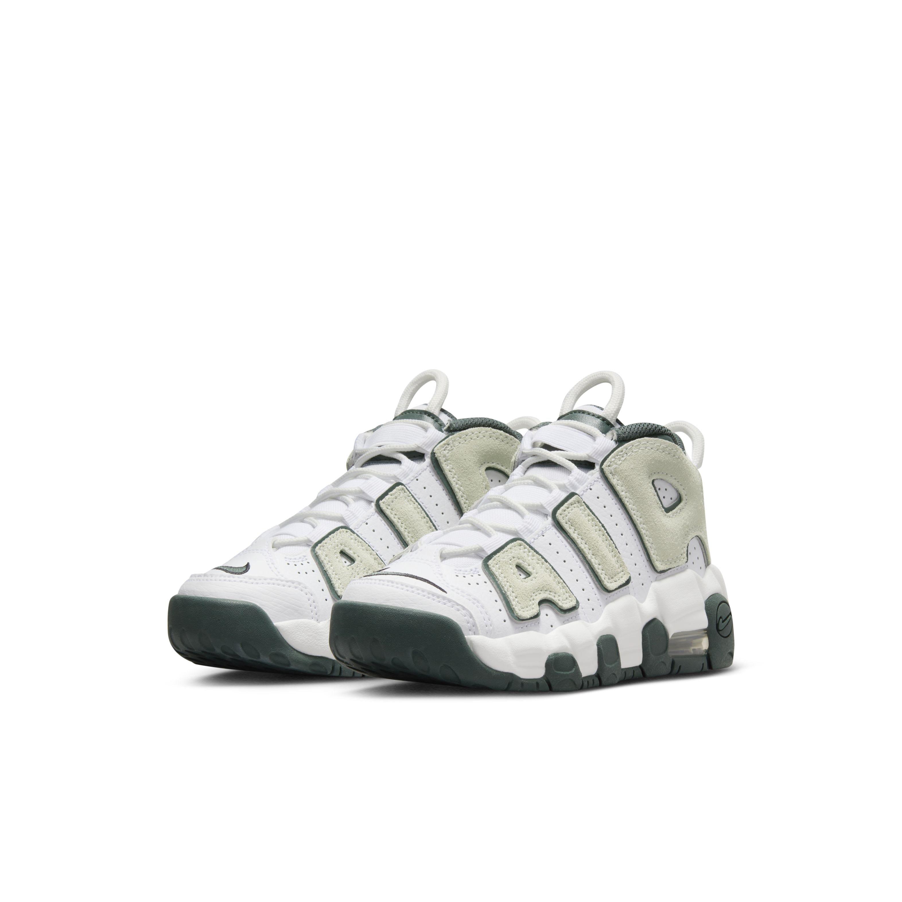 Nike Air More Uptempo Preschool Boys' "White/Vintage Green/Summit White/Sea Glass" Shoe