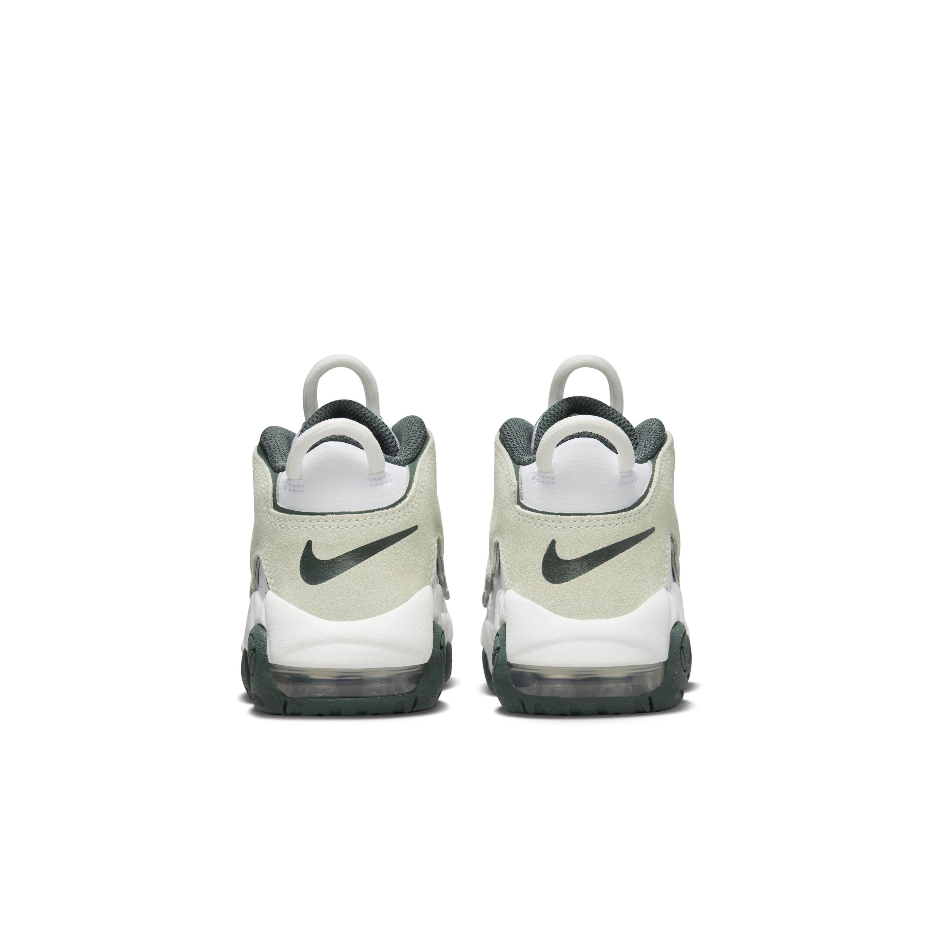 Nike Air More Uptempo Preschool Boys' "White/Vintage Green/Summit White/Sea Glass" Shoe