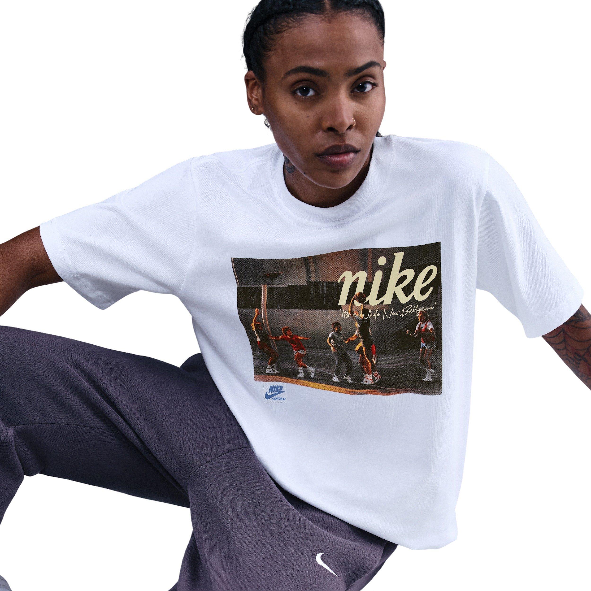 Nike Women's Basketball Photo Tee -White - WHITE Thumbnail View 3