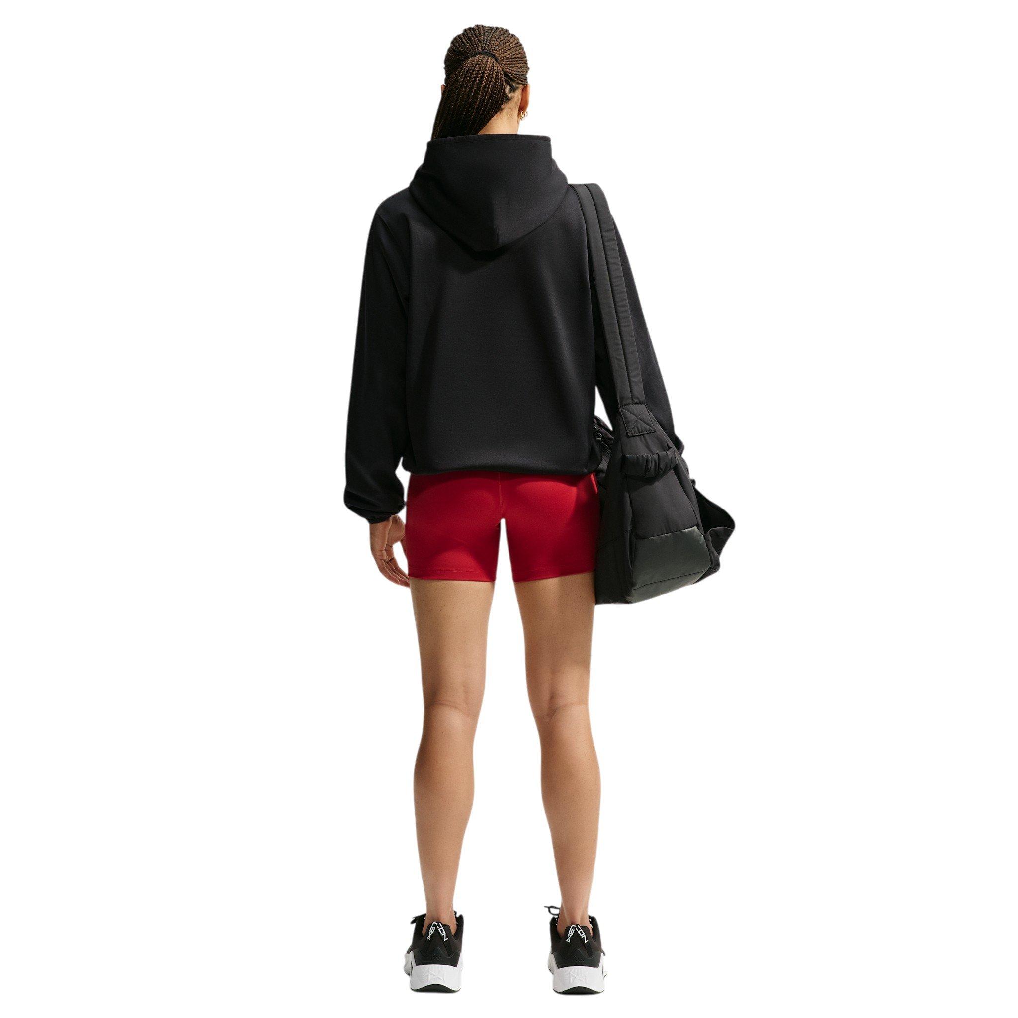 Nike Women's Studio Fleece Sport Therma-FIT Pullover Hoodie - Black - BLACK Thumbnail View 2