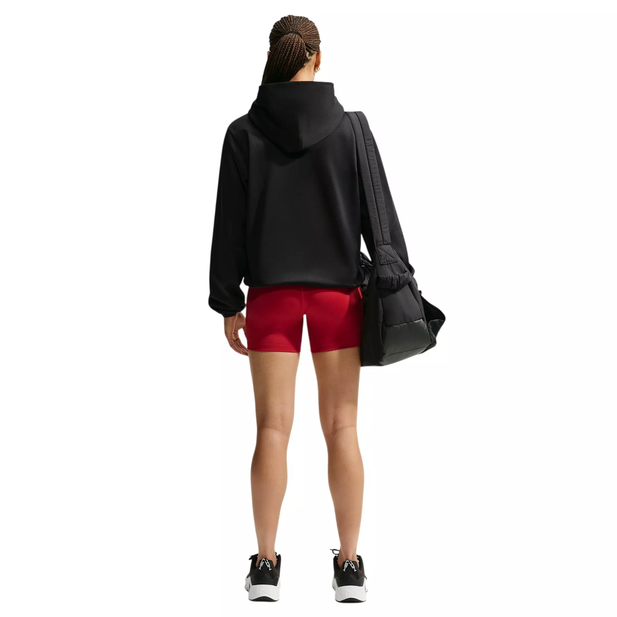 Nike Women's Studio Fleece Sport Therma-FIT Pullover Hoodie - Black - BLACK