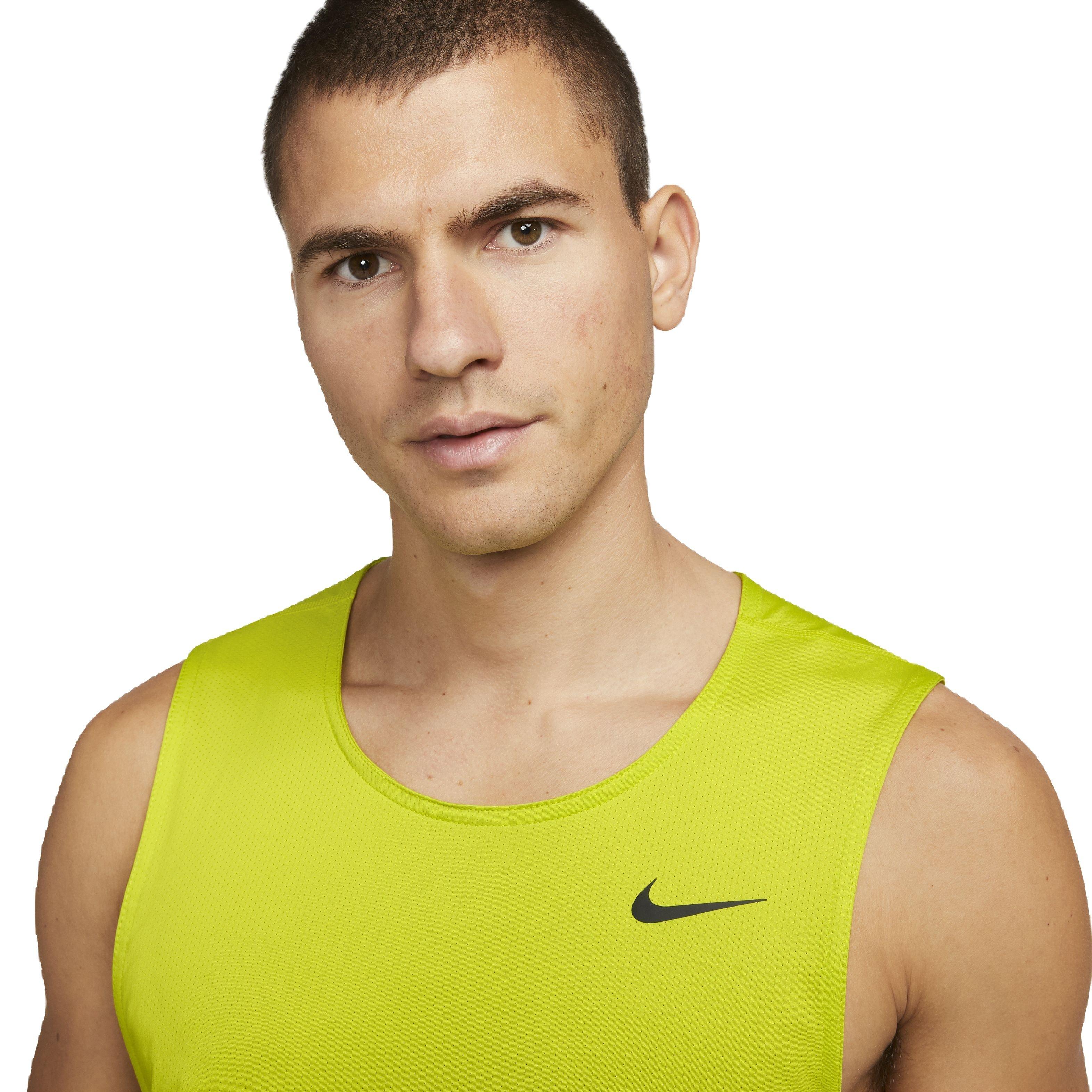 Nike Men's Dri-FIT Ready Fitness Tank - GREEN Thumbnail View 3