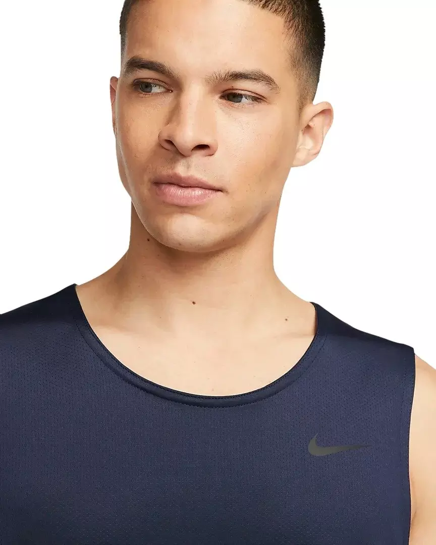 Nike Men's Dri-FIT Ready Fitness Tank - BLUE