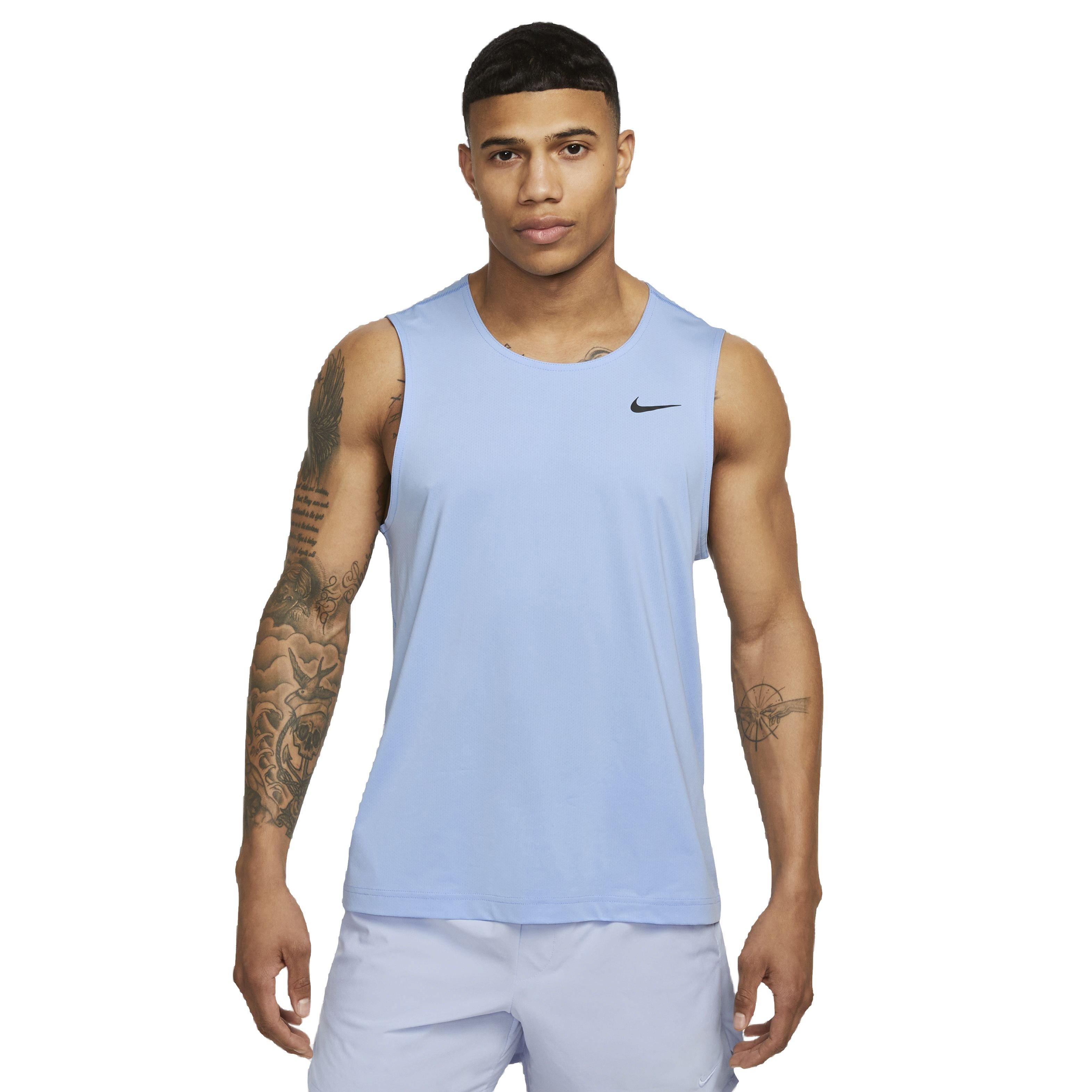 Nike Men's Dri-FIT Ready Fitness Tank - LT BLUE Thumbnail View 1