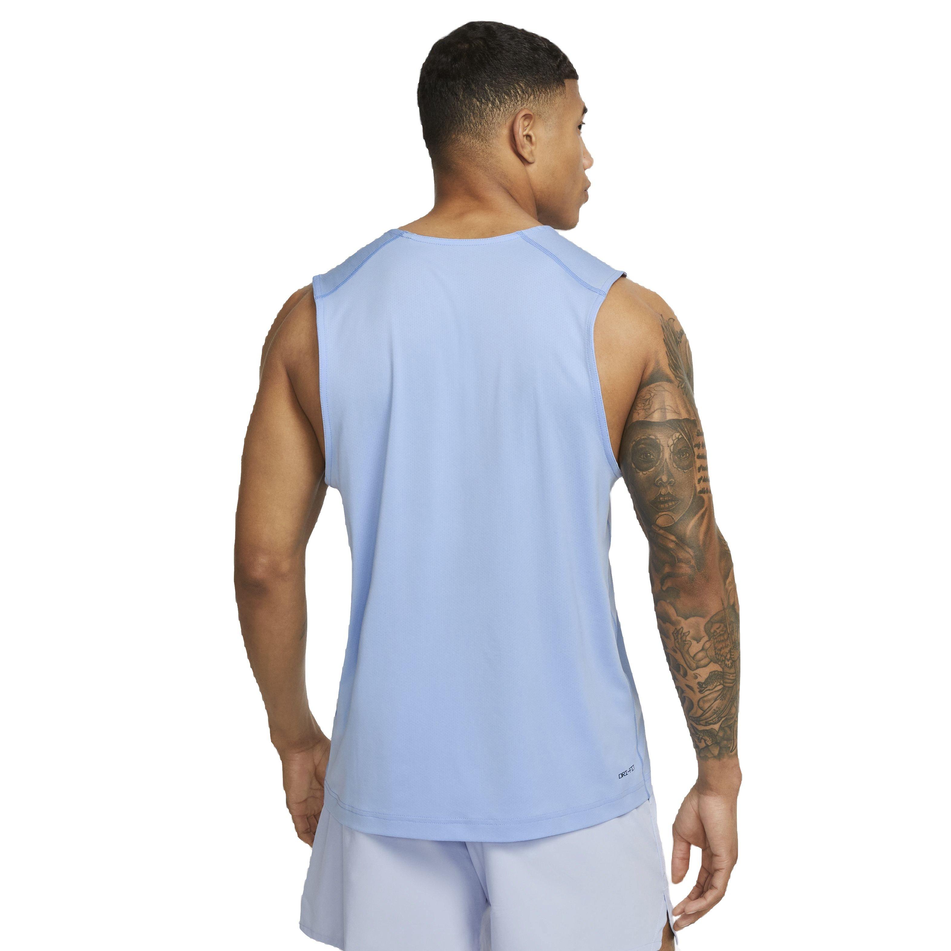 Nike Men's Dri-FIT Ready Fitness Tank - LT BLUE Thumbnail View 2