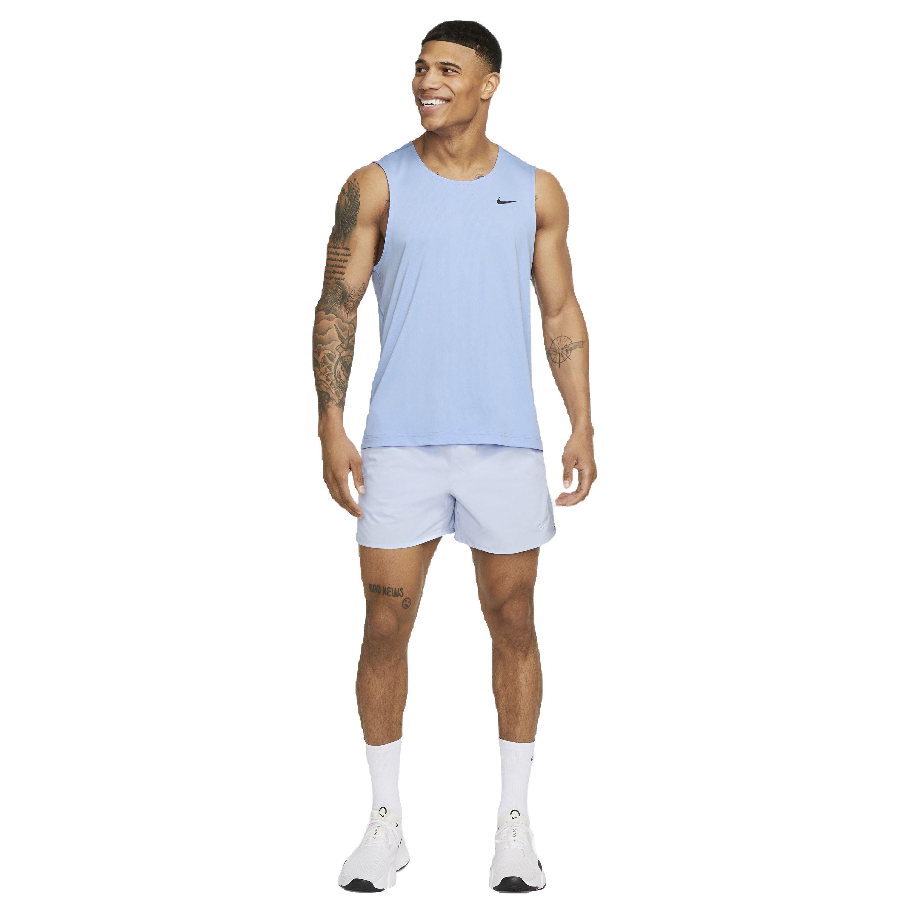 Nike Men's Dri-FIT Ready Fitness Tank - LT BLUE Thumbnail View 5