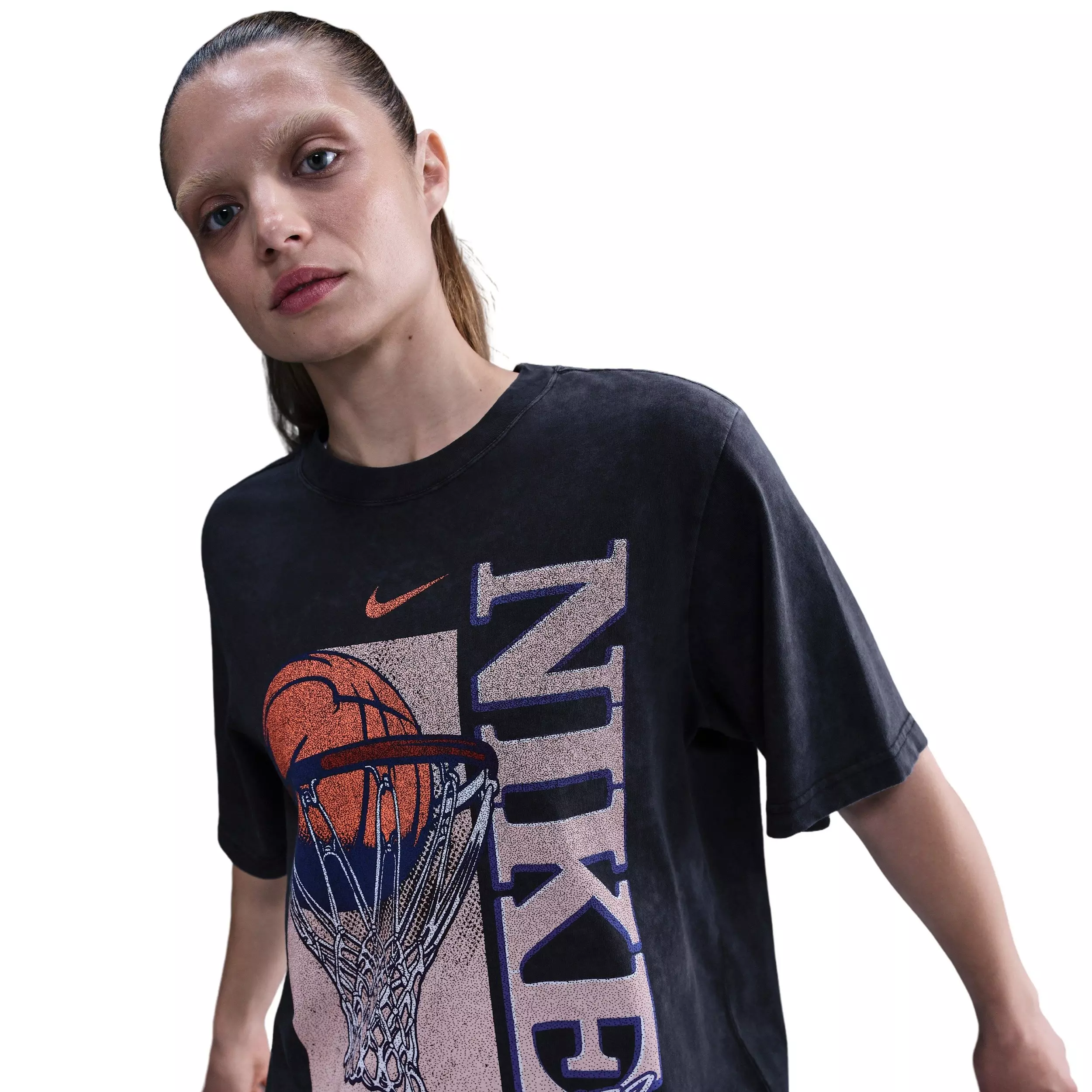 Nike Women's Basketball Vintage Lockup Tee -Black - BLACK