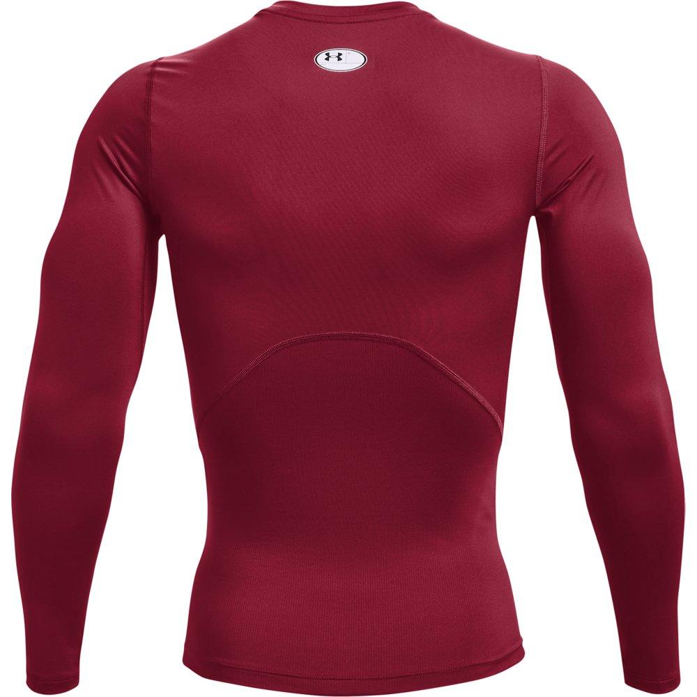 Under Armour Men's HeatGear Armour Long Sleeve Shirt - Red/White - RED/WHITE Thumbnail View 5
