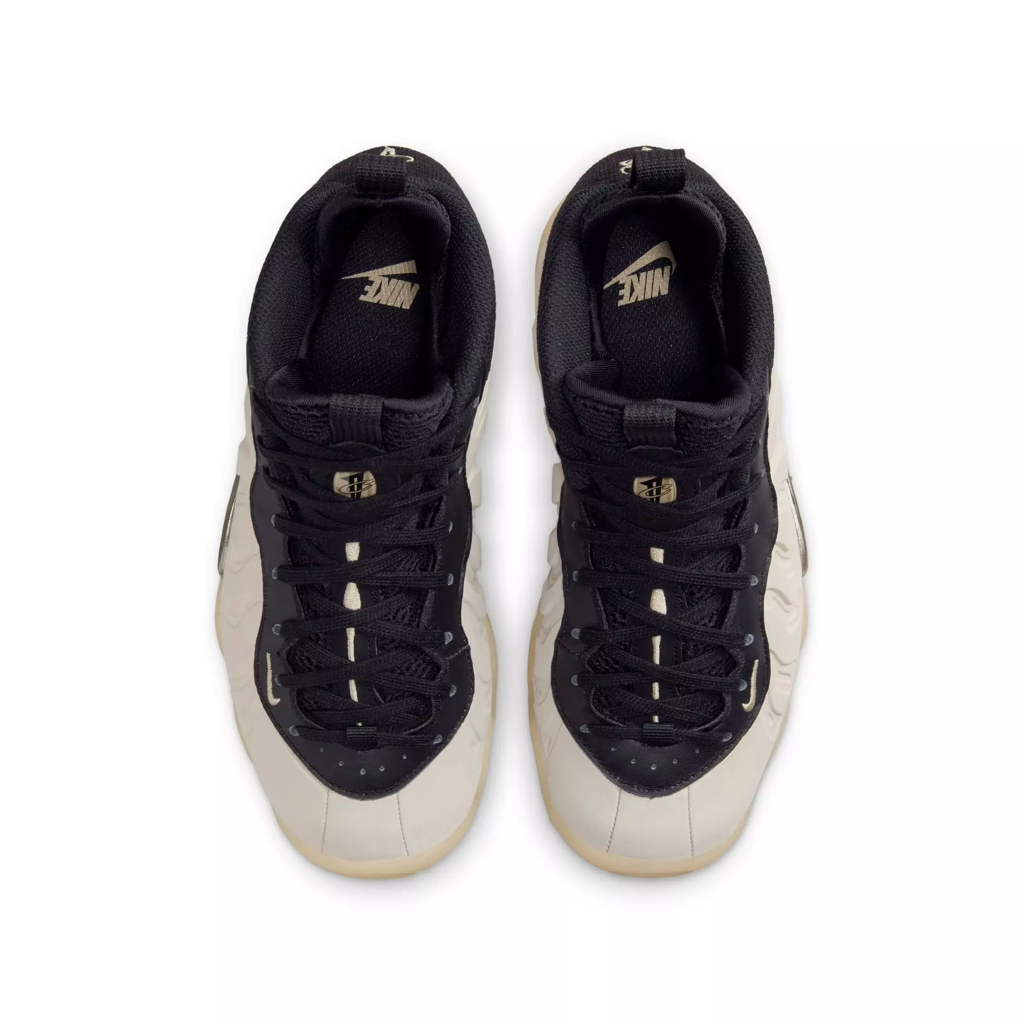 Nike Little Posite One "Black/Team Gold/Light Orewood Brown/Chrome" Grade School Boys' Shoe - BLACK/GOLD/LT BROWN/CHROME