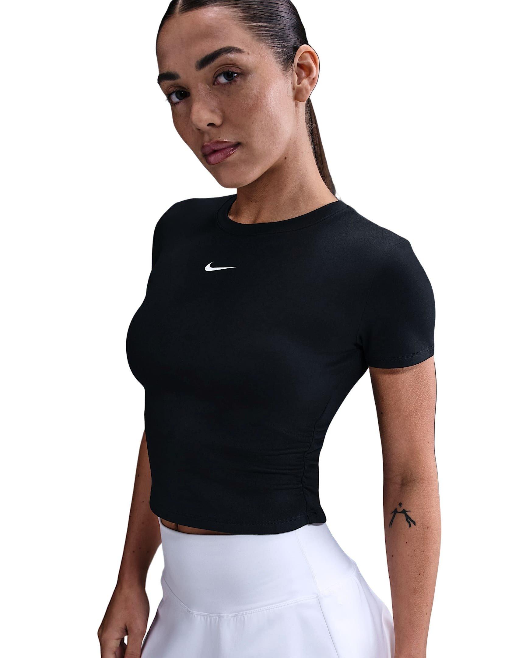 Nike Women's One Dri-FIT Short-Sleeve Top -Black - BLACK Thumbnail View 1