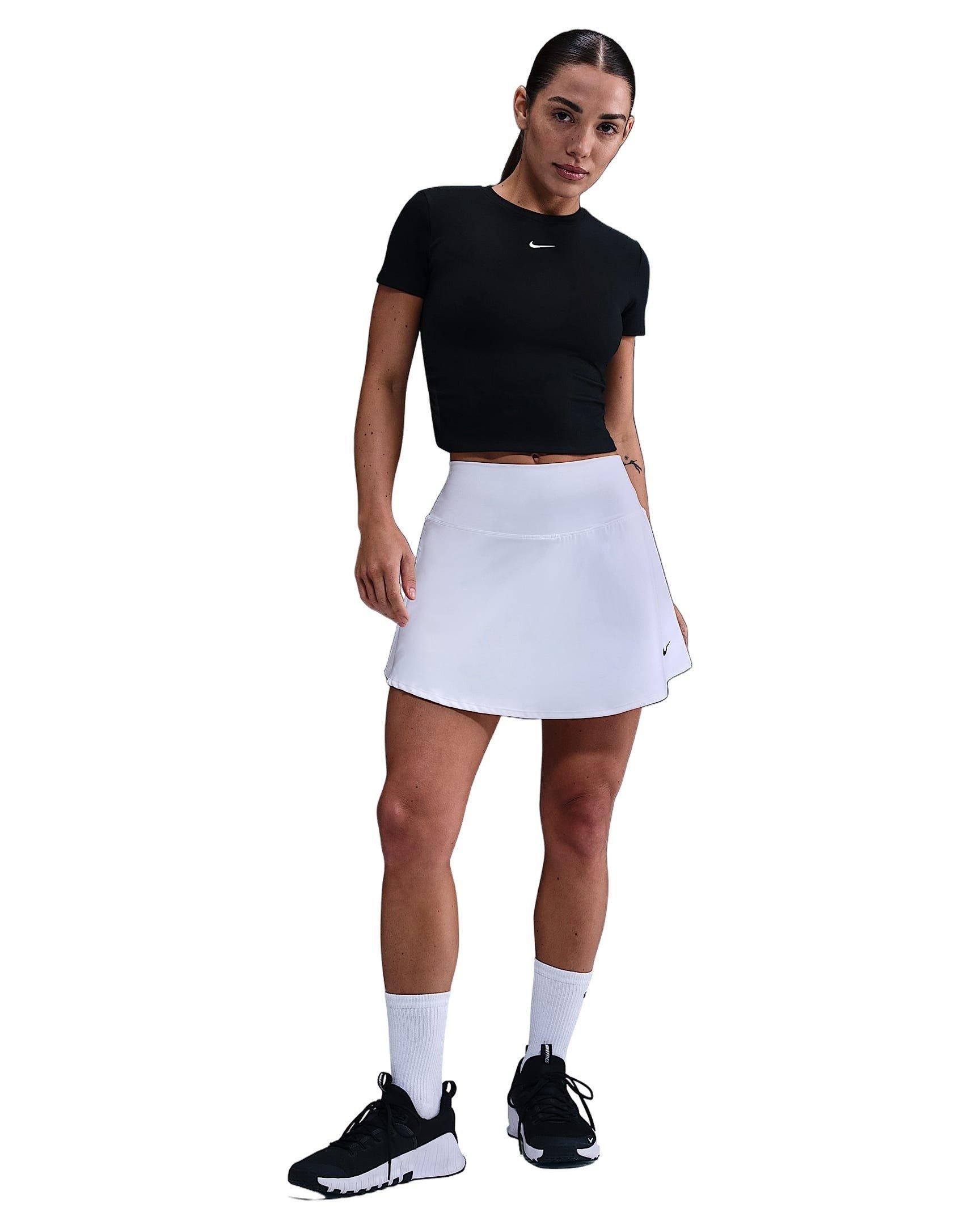 Nike Women's One Dri-FIT Short-Sleeve Top -Black - BLACK Thumbnail View 4