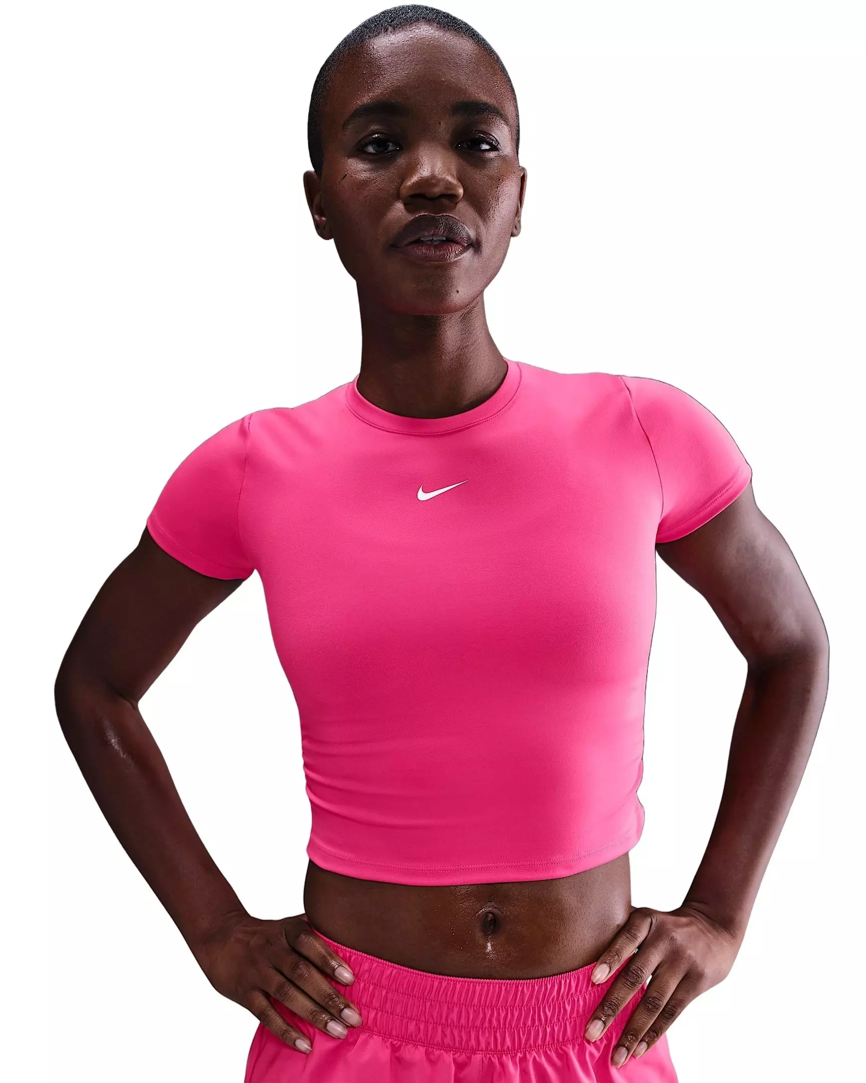 Nike Women's One Dri-FIT Short-Sleeve Top - Pink - PINK