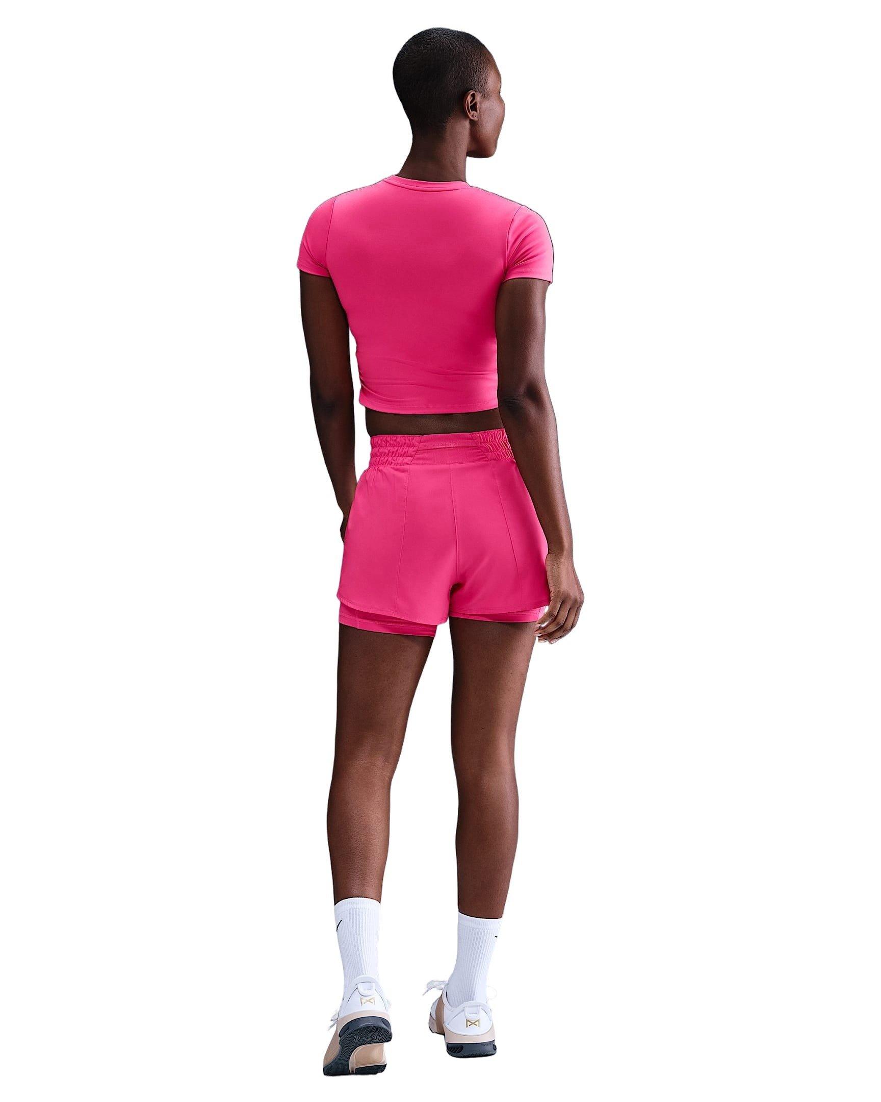 Nike Women's One Dri-FIT Short-Sleeve Top -Pink - PINK Thumbnail View 5