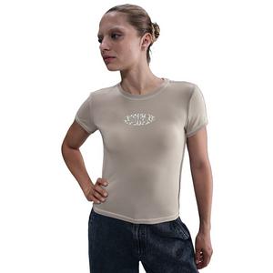 Nike Women's Sportswear Chill Knit Slim Cropped Top -Grey