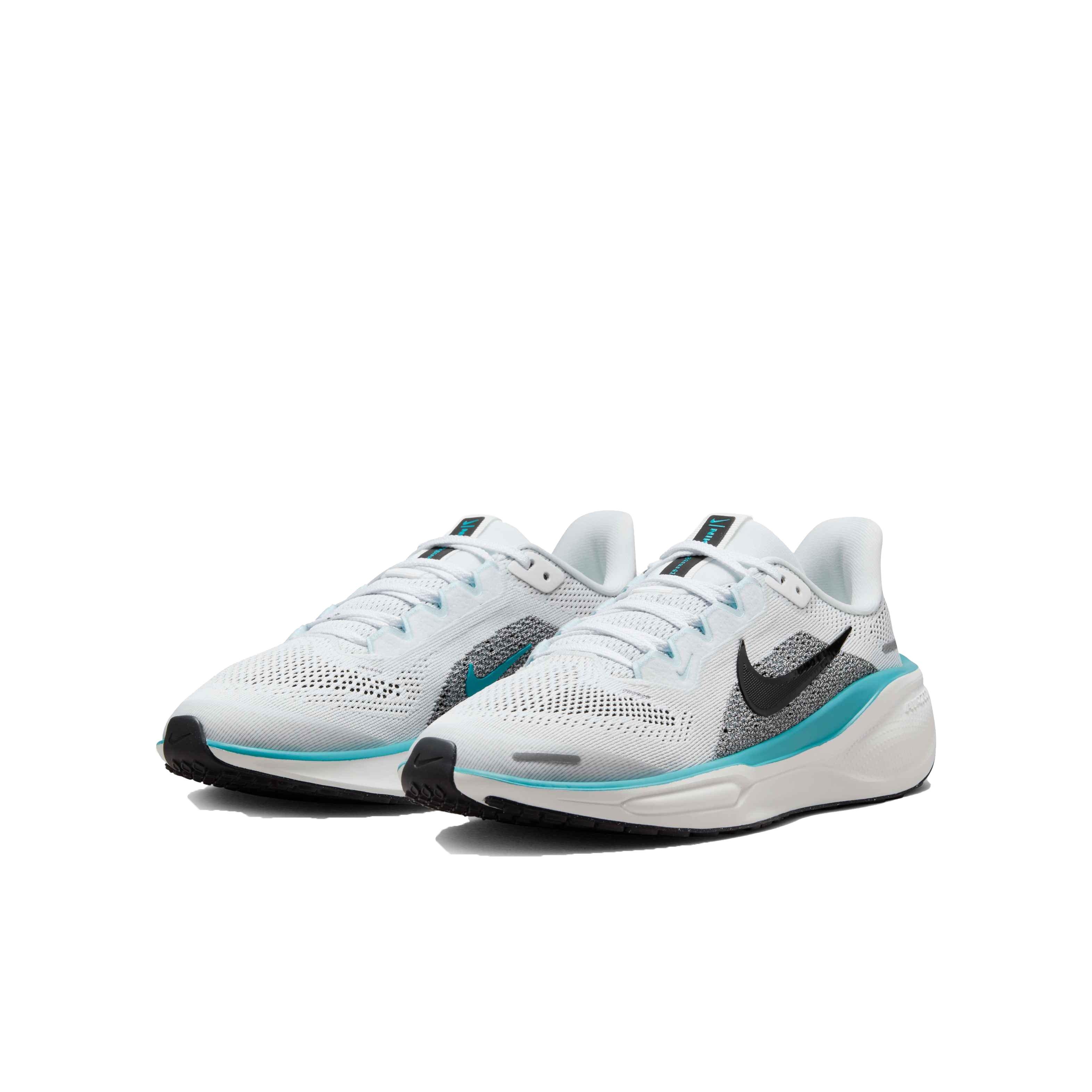 Nike Pegasus 41 Grade School Boys' "White/Black/Dusty Cactus/Glacier Blue" Running Shoe