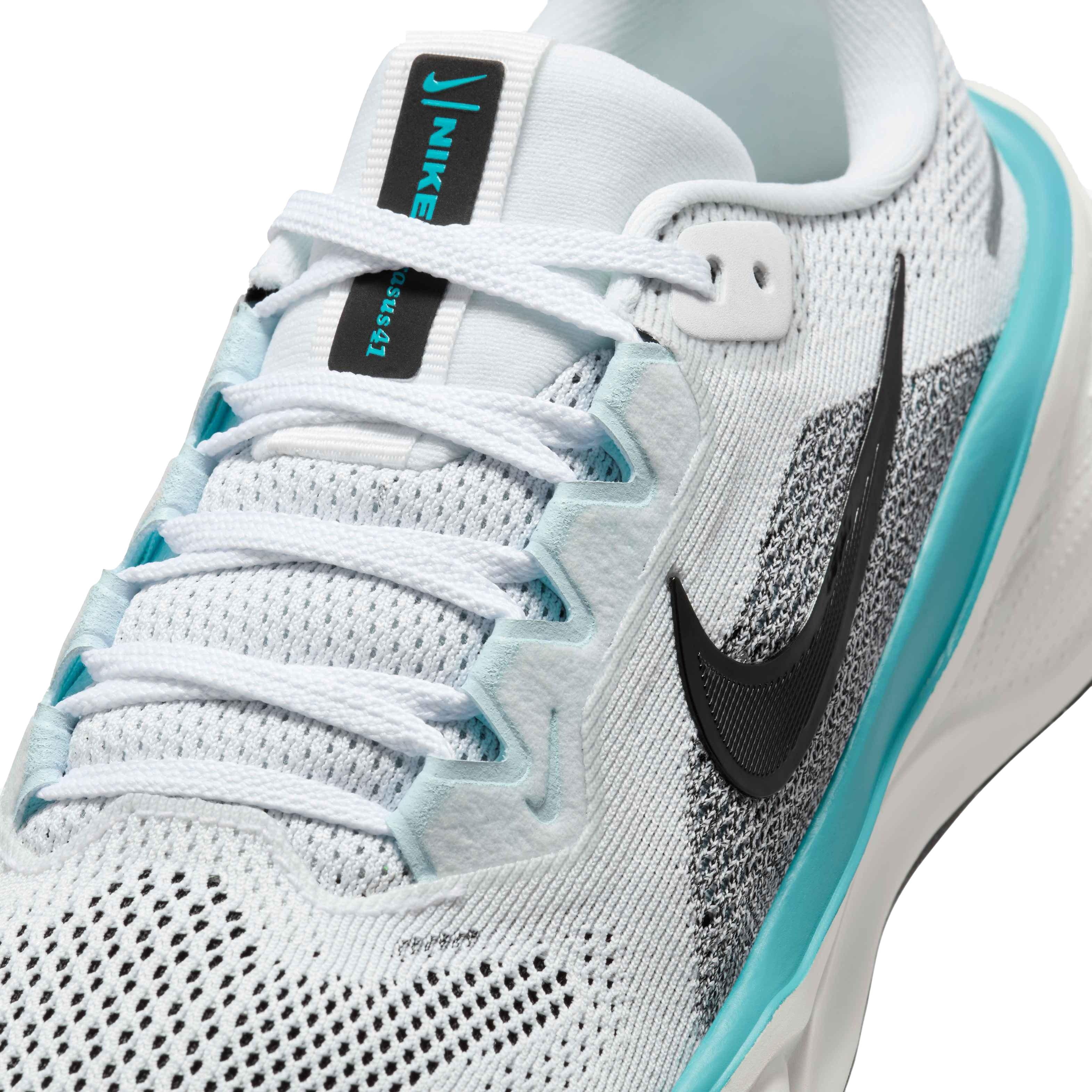 Nike Pegasus 41 Grade School Boys' "White/Black/Dusty Cactus/Glacier Blue" Running Shoe
