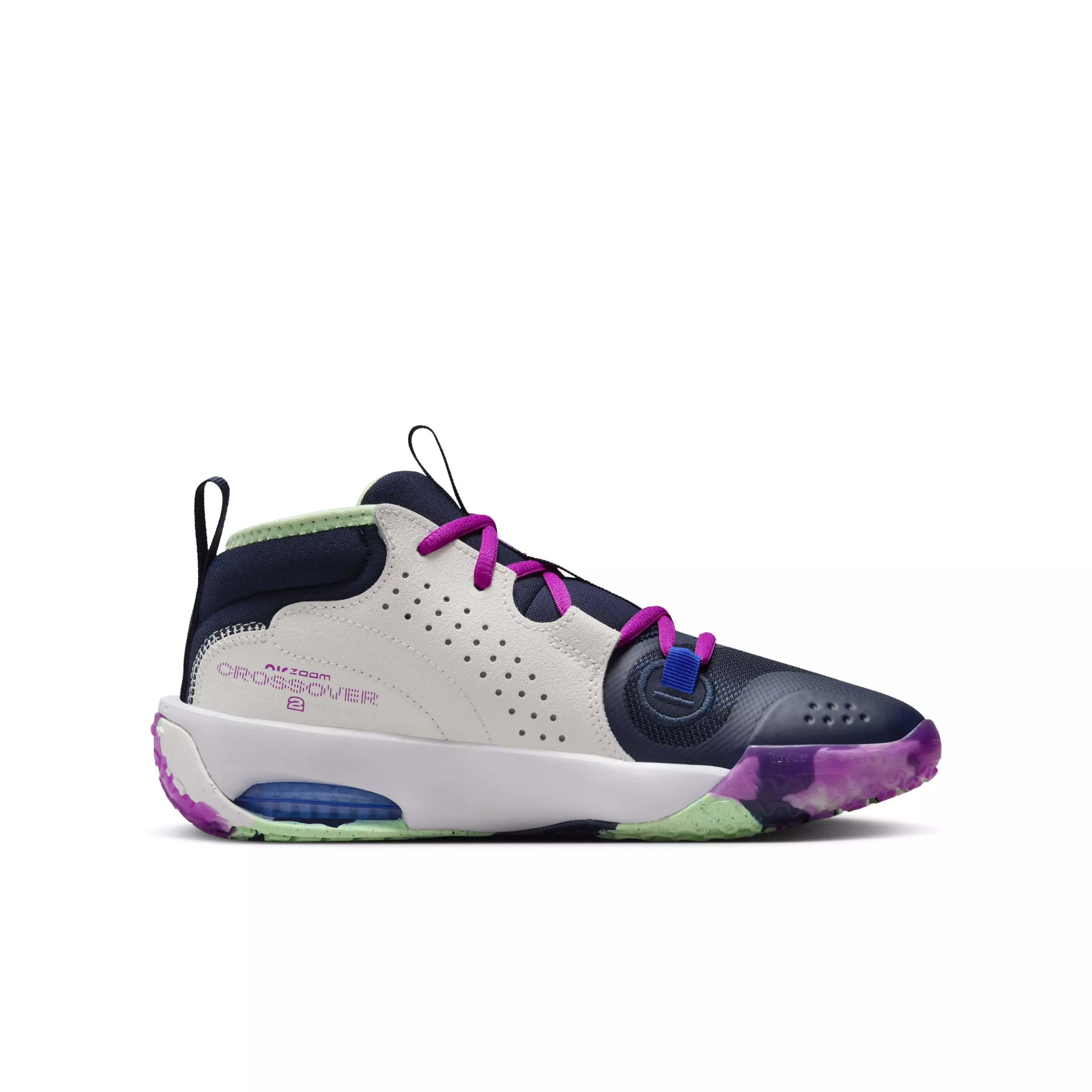 Nike Air Zoom Crossover 2 "Phantom/Hyper Royal/Hyper Violet" Grade School Boys' Basketball Shoe - PHANTOM/ROYAL/VIOLET/OBSIDIAN
