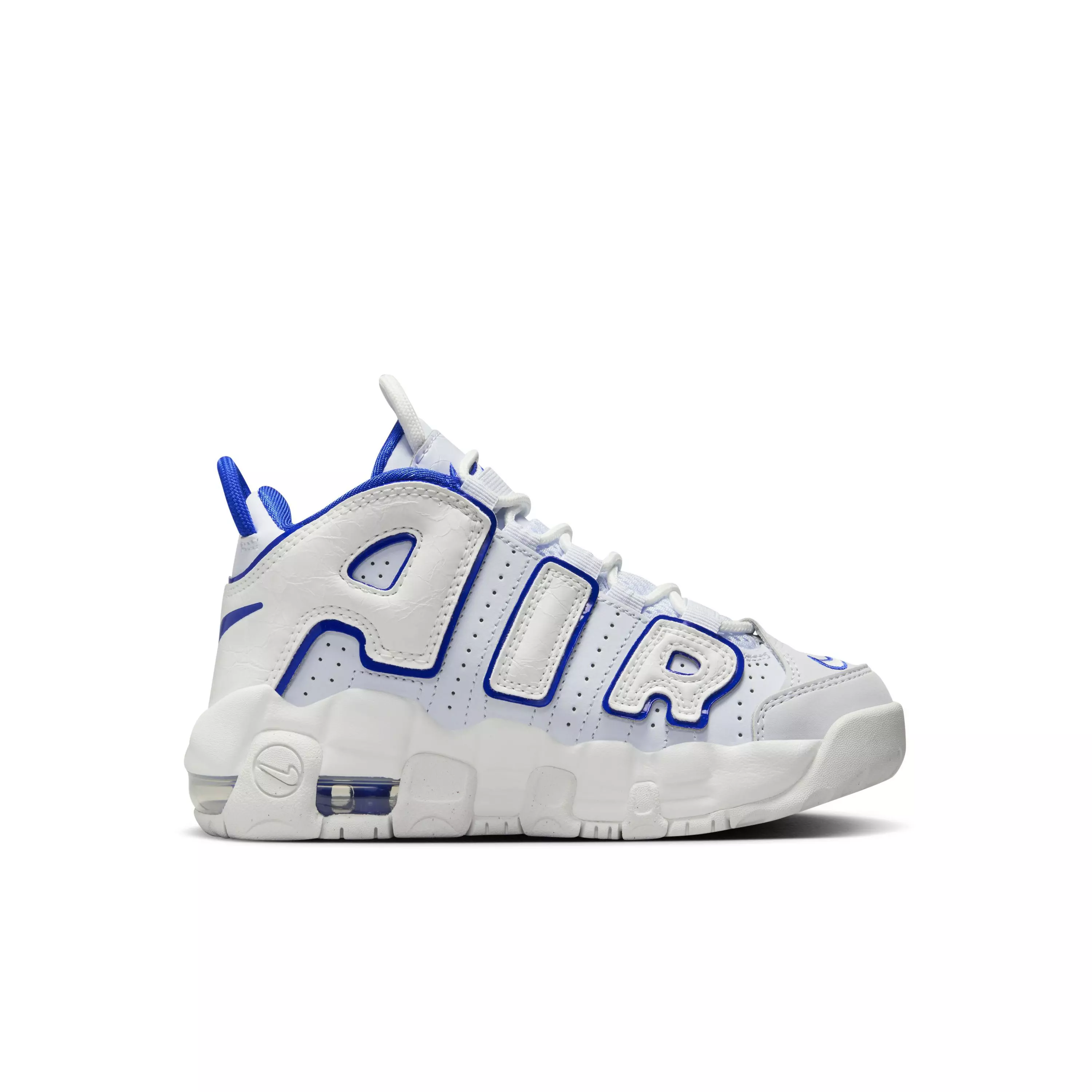 Nike Air More Uptempo "Summit White/Football Grey/Racer Blue" Preschool Boys' Shoe - WHITE/GREY/BLUE