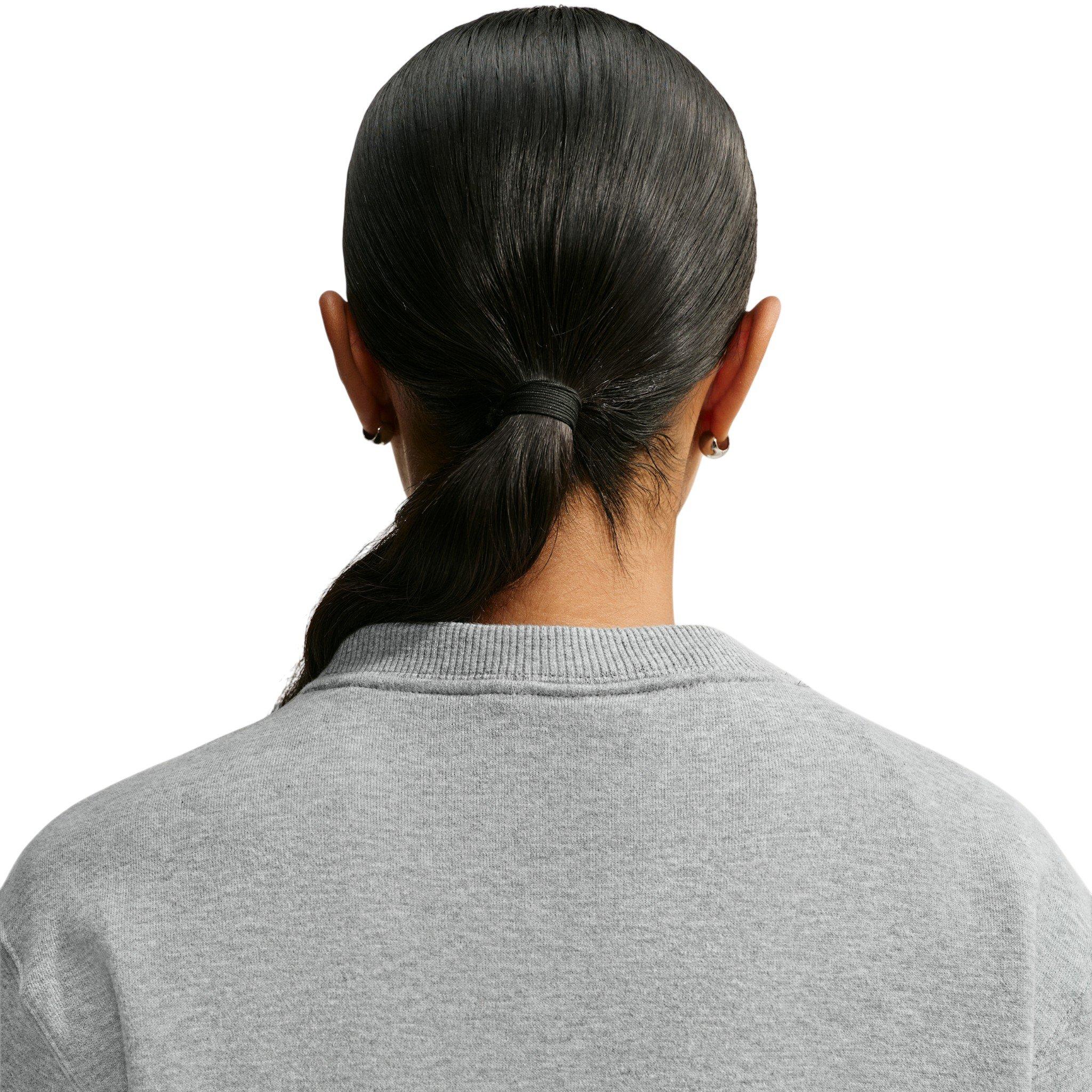 Nike Women's Studio Fleece Medium Weight Crewneck Sweatshirt - Grey - GREY