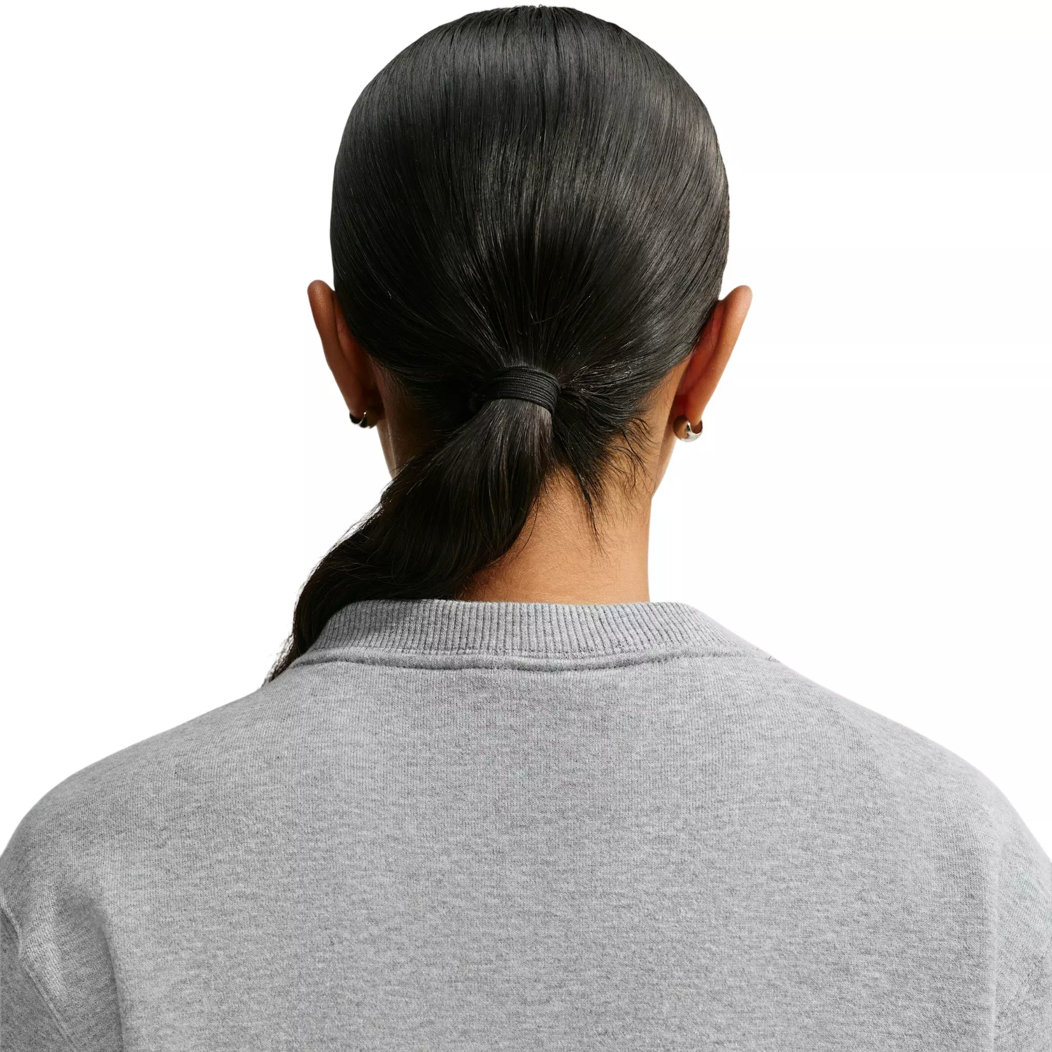 Nike Women's Studio Fleece Medium Weight Crewneck Sweatshirt - Grey - GREY