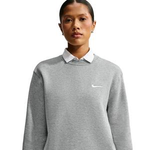 Nike Women's Studio Fleece Medium Weight Crewneck Sweatshirt - Grey - GREY