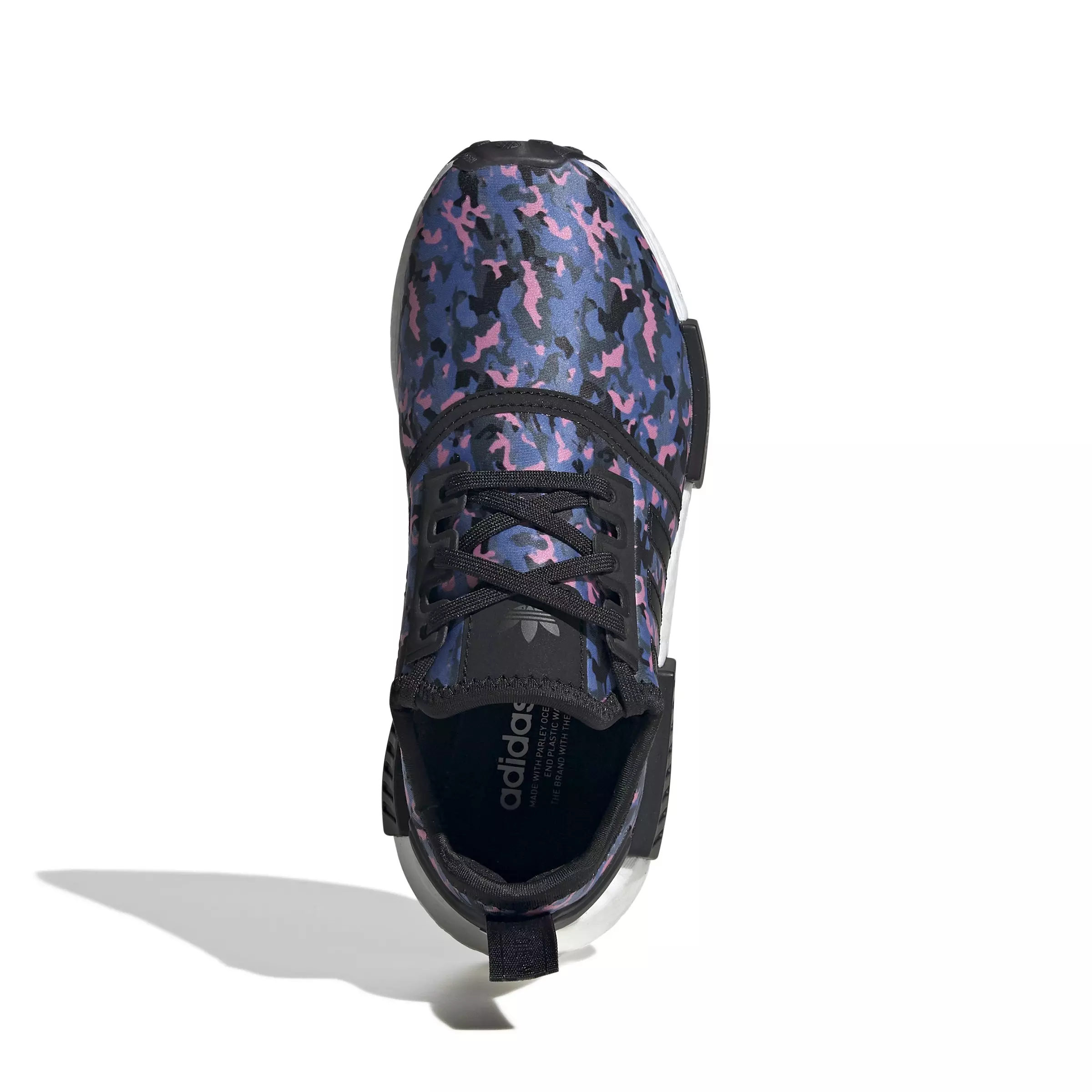 adidas Originals NMD_R1 "Core Black/Ftwr White/Core Black" Grade School Girls' Shoe - BLACK/WHITE/BLACK