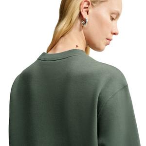 Nike Women's Studio Fleece Medium Weight Crewneck Sweatshirt - Green - GREEN