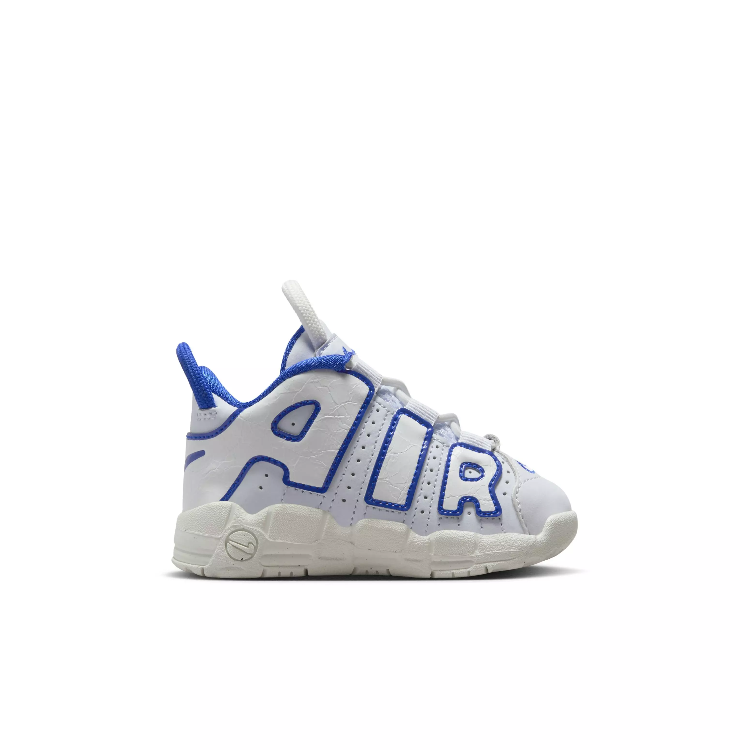 Nike Air More Uptempo "Summit White/Football Grey/Racer Blue" Infant Boys' Shoe - WHITE/GREY/BLUE