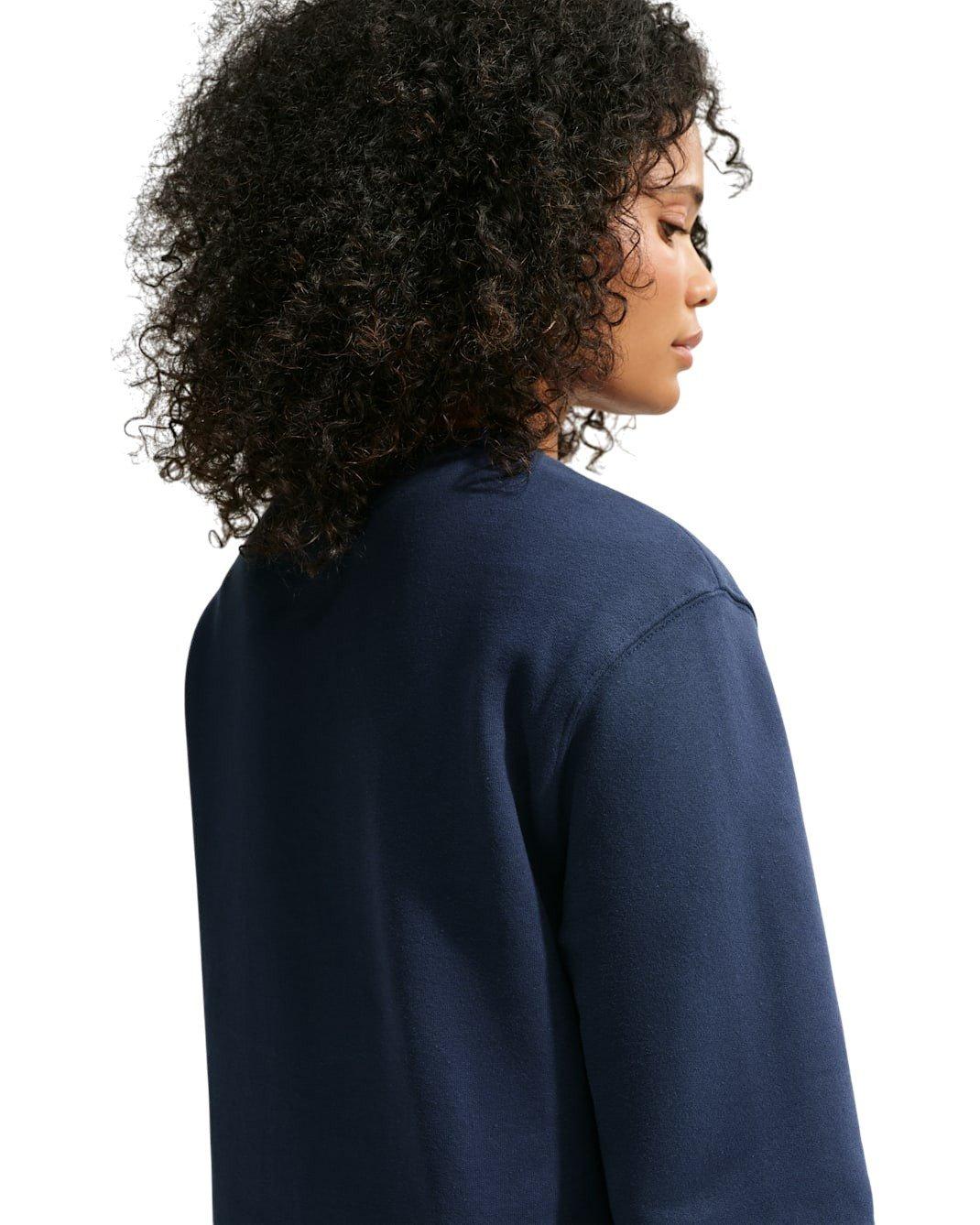 Nike Women's Studio Fleece Medium Weight Crewneck Sweatshirt - Navy - NAVY
