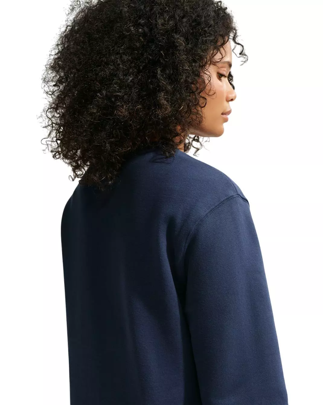 Nike Women's Studio Fleece Medium Weight Crewneck Sweatshirt - Navy - NAVY