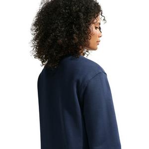 Nike Women's Studio Fleece Medium Weight Crewneck Sweatshirt - Navy - NAVY