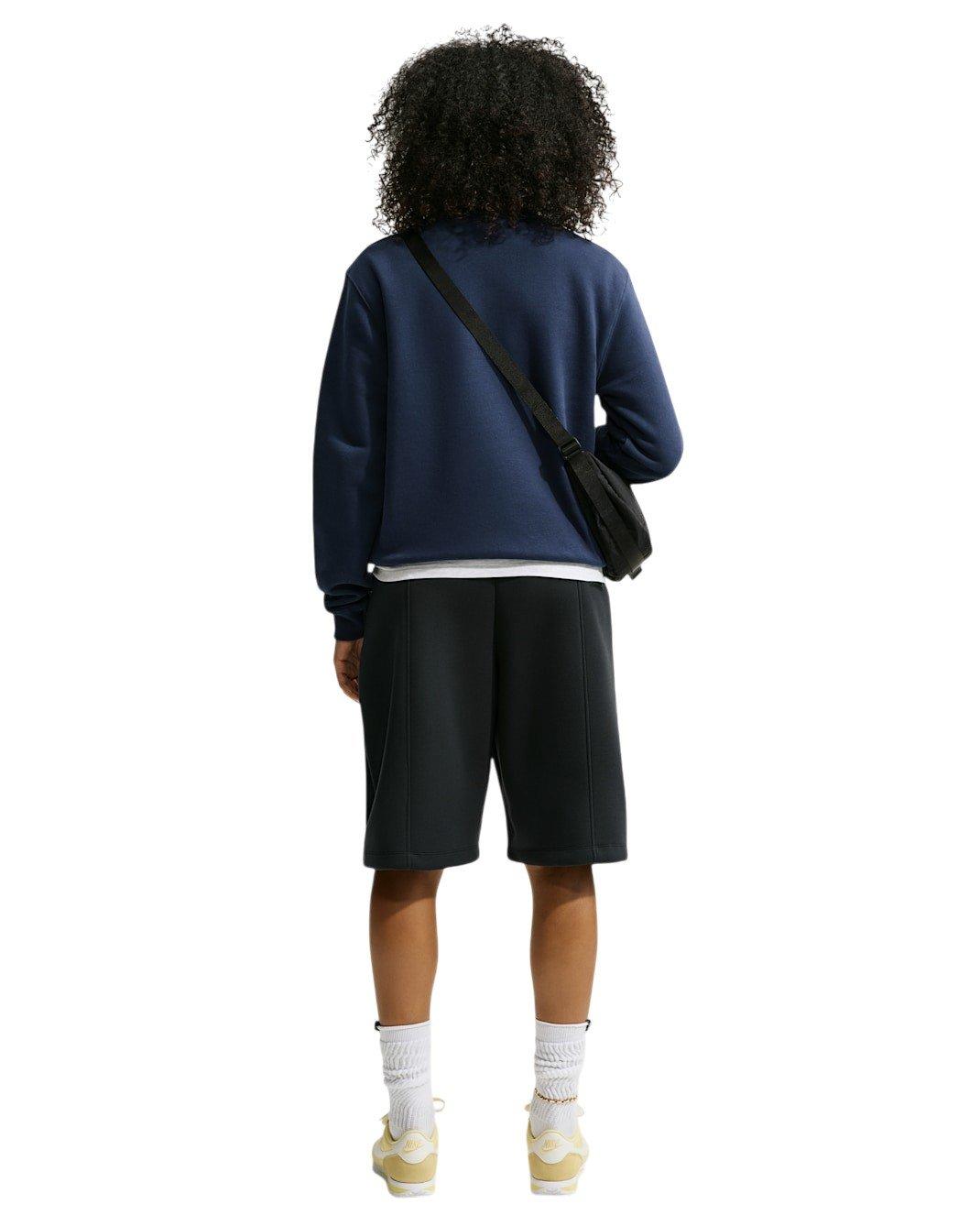 Nike Women's Studio Fleece Medium Weight Crewneck Sweatshirt - Navy - NAVY