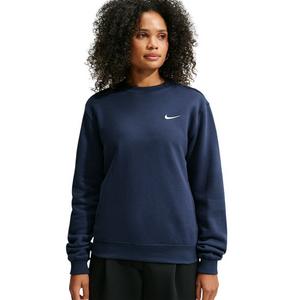 Nike Women's Studio Fleece Medium Weight Crewneck Sweatshirt - Navy - NAVY