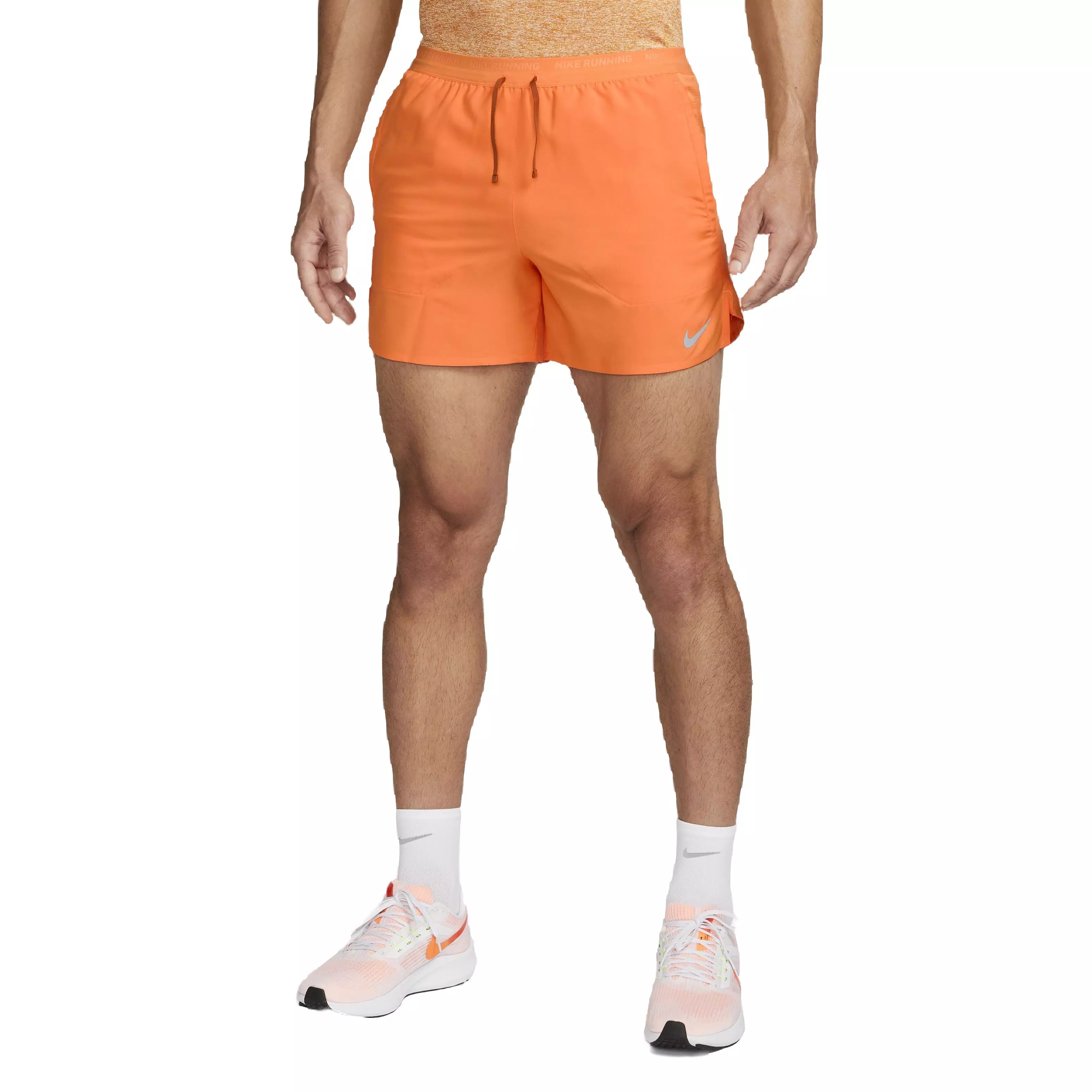 Nike Men's Dri-FIT Stride 5" Brief-Lined Running Shorts - ORANGE