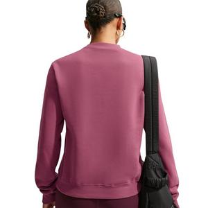 Nike Women's Studio Fleece Medium Weight Crewneck Sweatshirt - Pink Smoke - PINK SMOKE