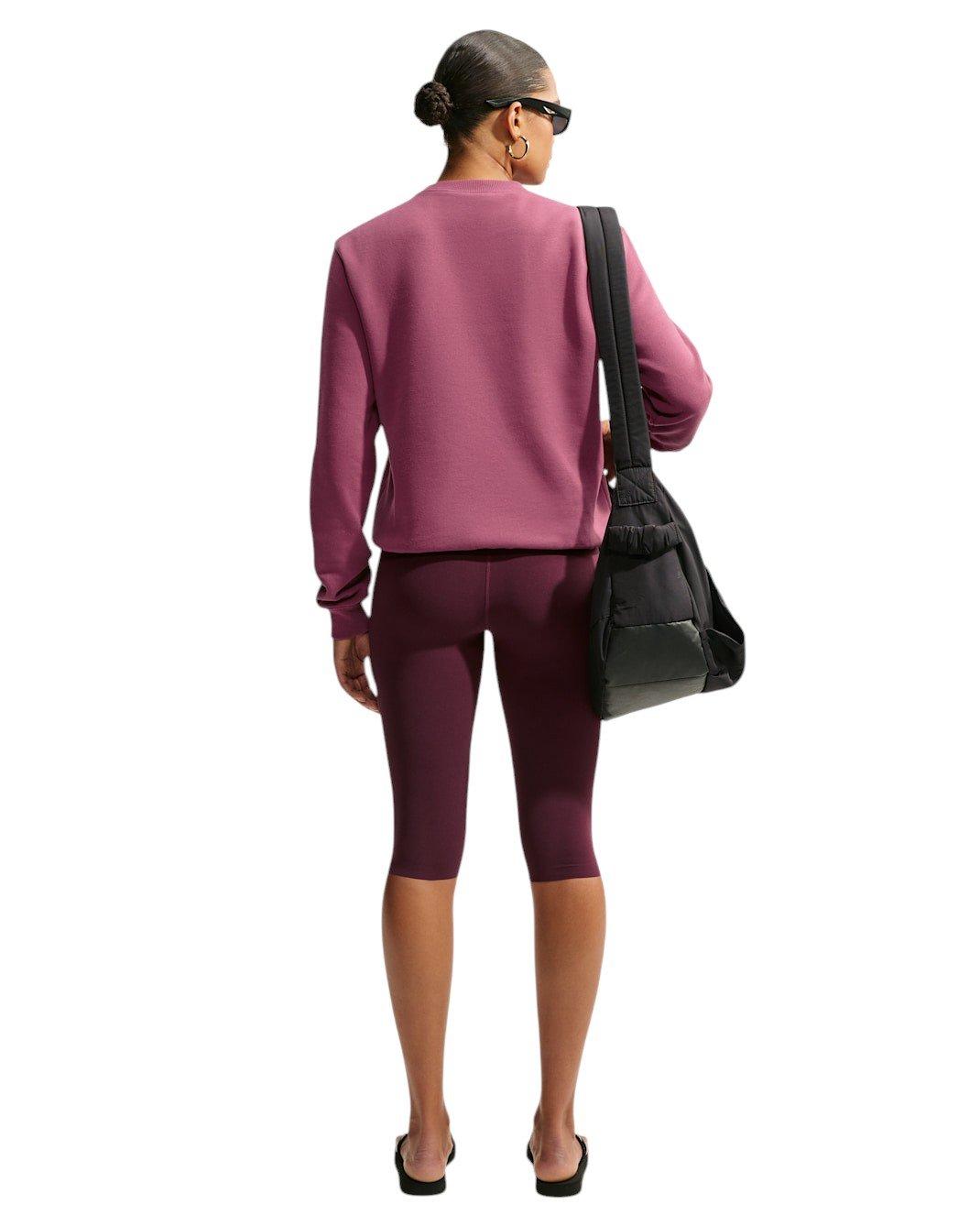 Nike Women's Studio Fleece Medium Weight Crewneck Sweatshirt - Pink Smoke - PINK SMOKE
