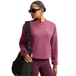 Nike Women's Studio Fleece Medium Weight Crewneck Sweatshirt - Pink Smoke - PINK SMOKE