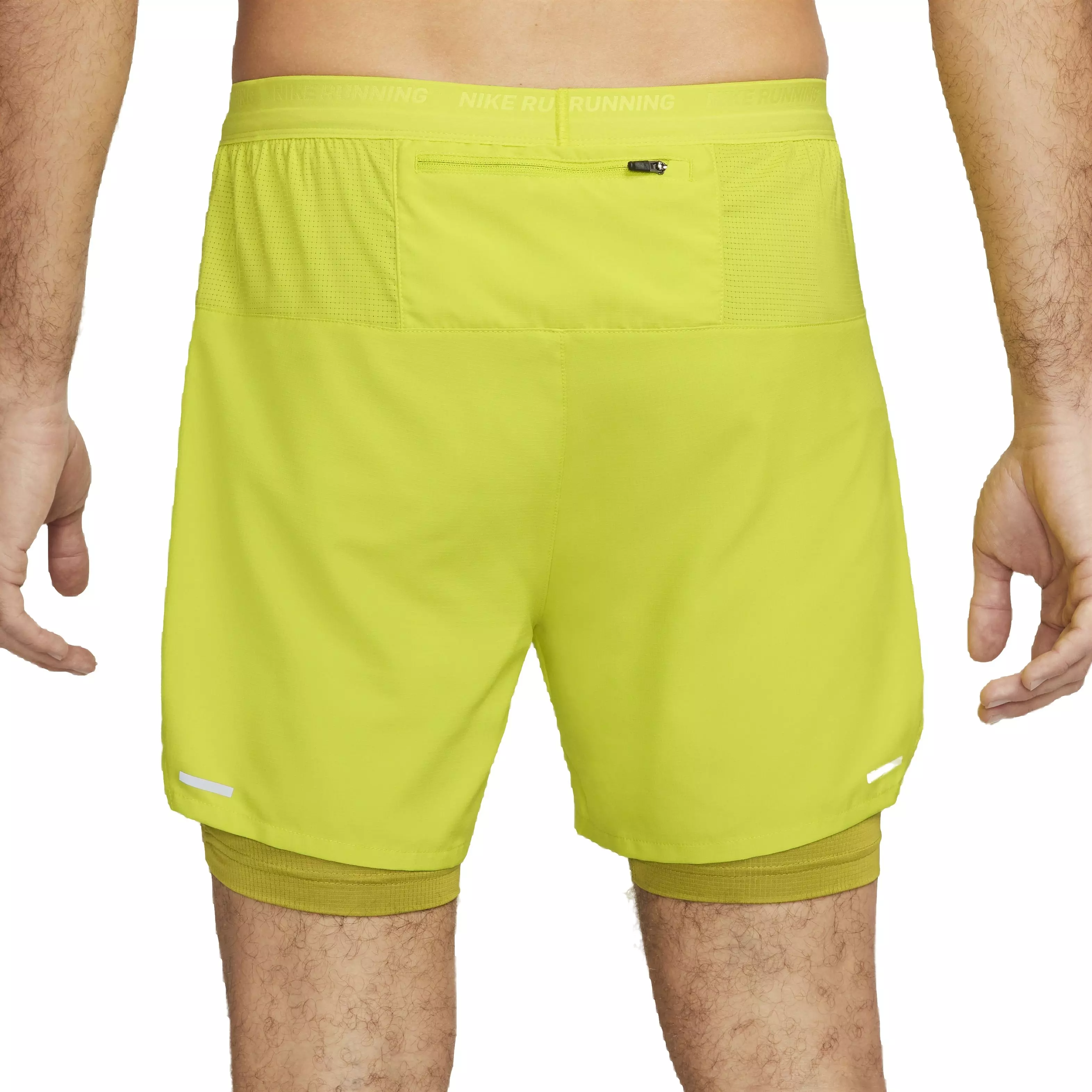 Nike Men's Dri-FIT Stride 5" 2-in-1 Hybrid Running Shorts - GREEN