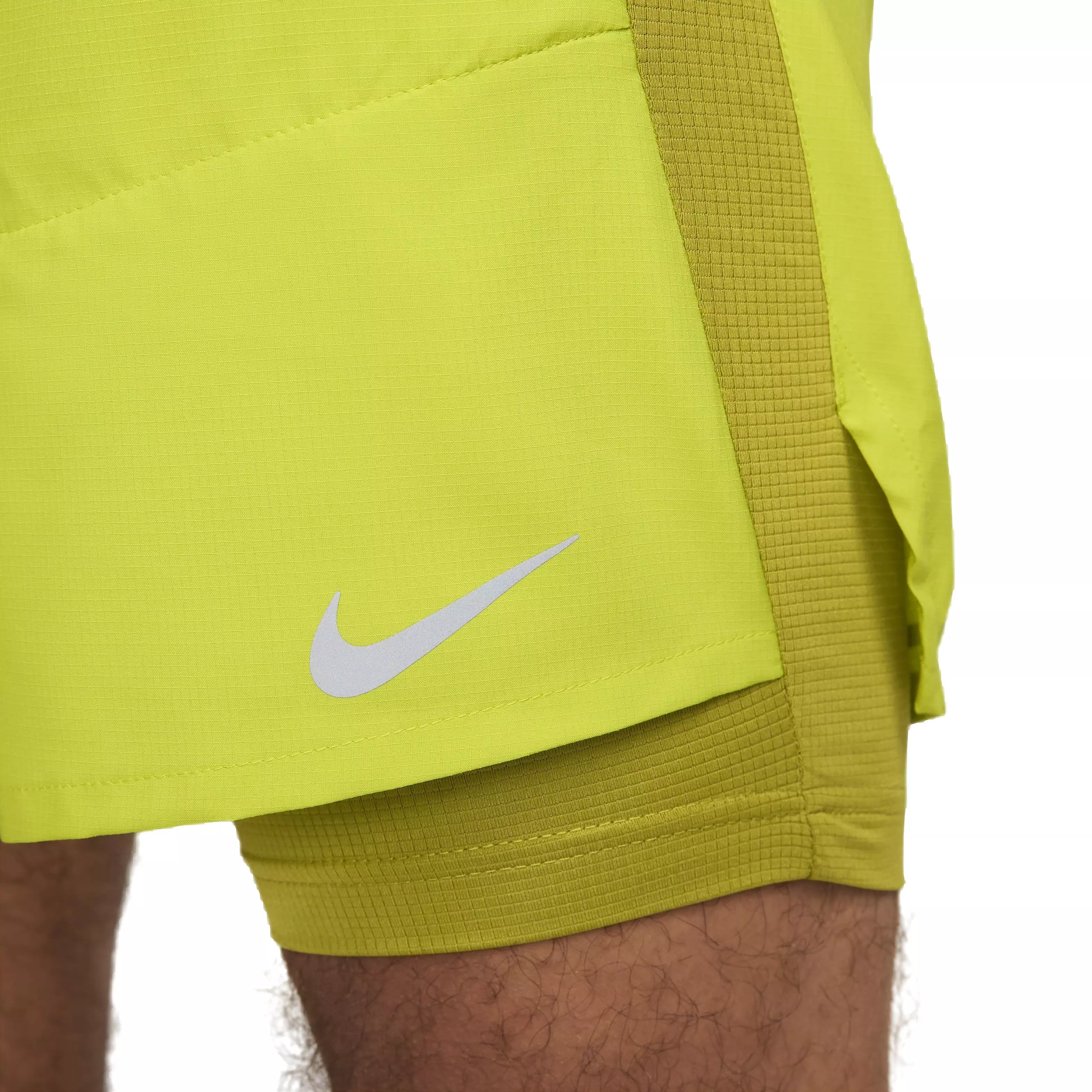 Nike Men's Dri-FIT Stride 5" 2-in-1 Hybrid Running Shorts - GREEN