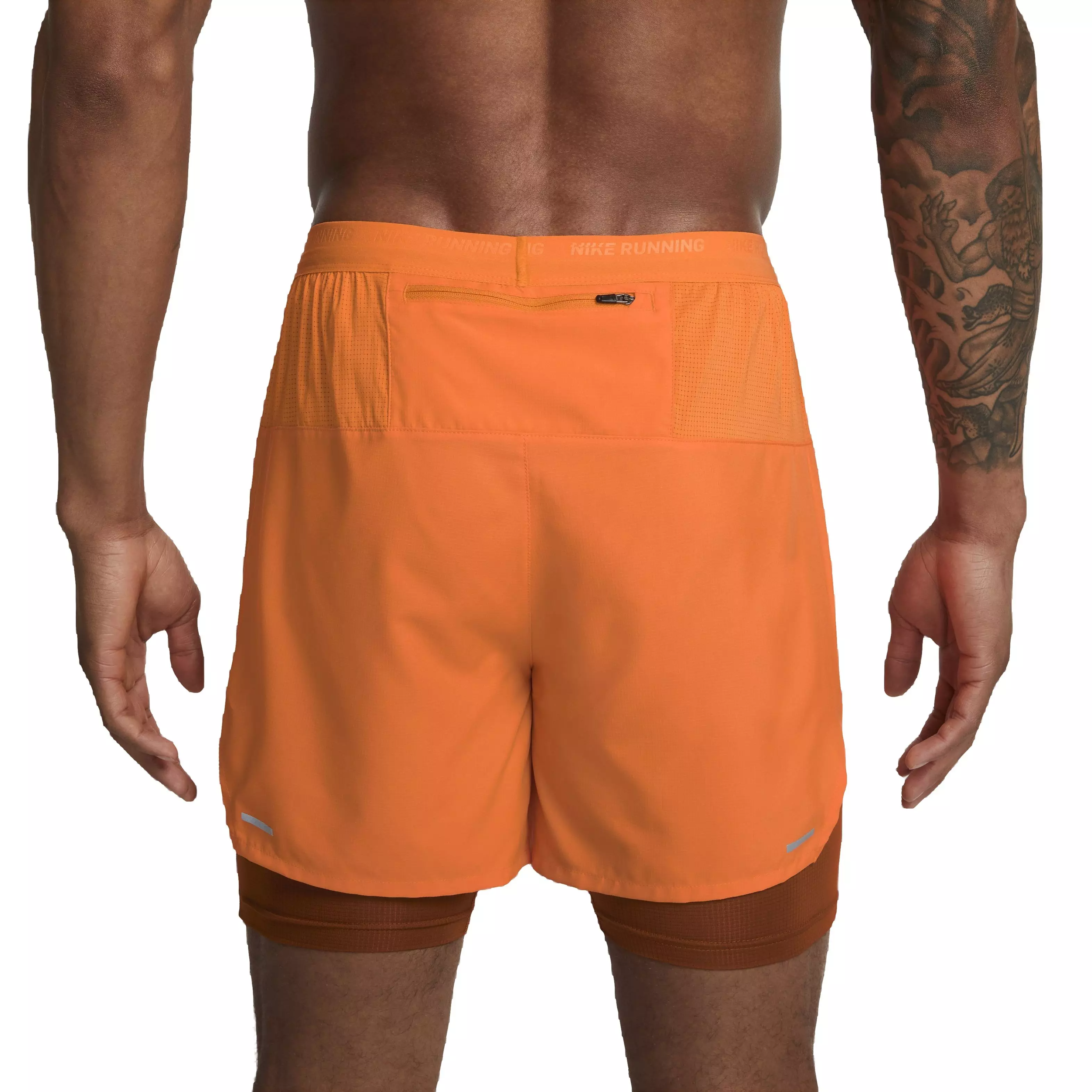 Nike Men's Dri-FIT Stride 5" 2-in-1 Hybrid Running Shorts - ORANGE