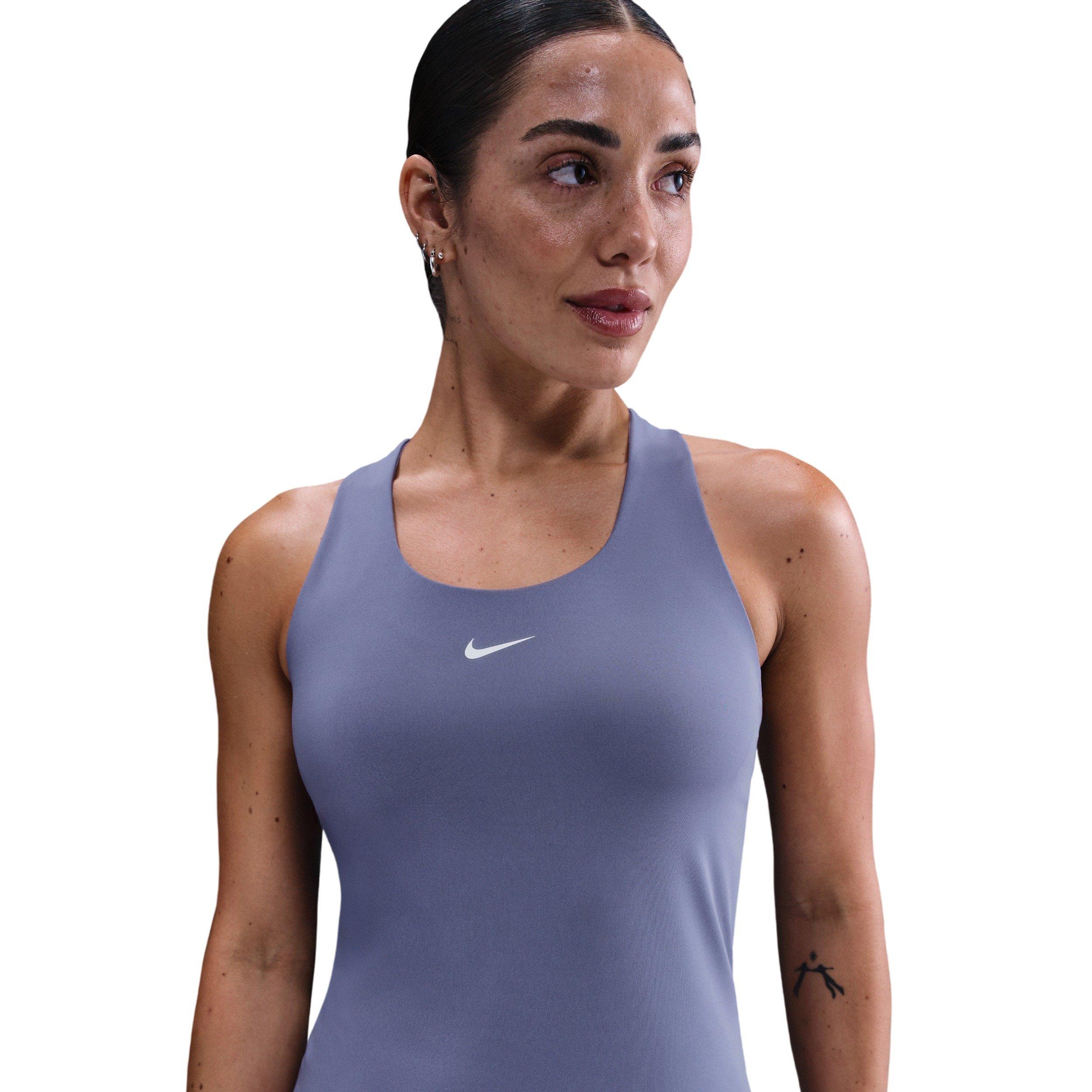 Nike Women's Swoosh Medium-Support Padded Sports Bra Tank -Indigo - INDIGO Thumbnail View 3