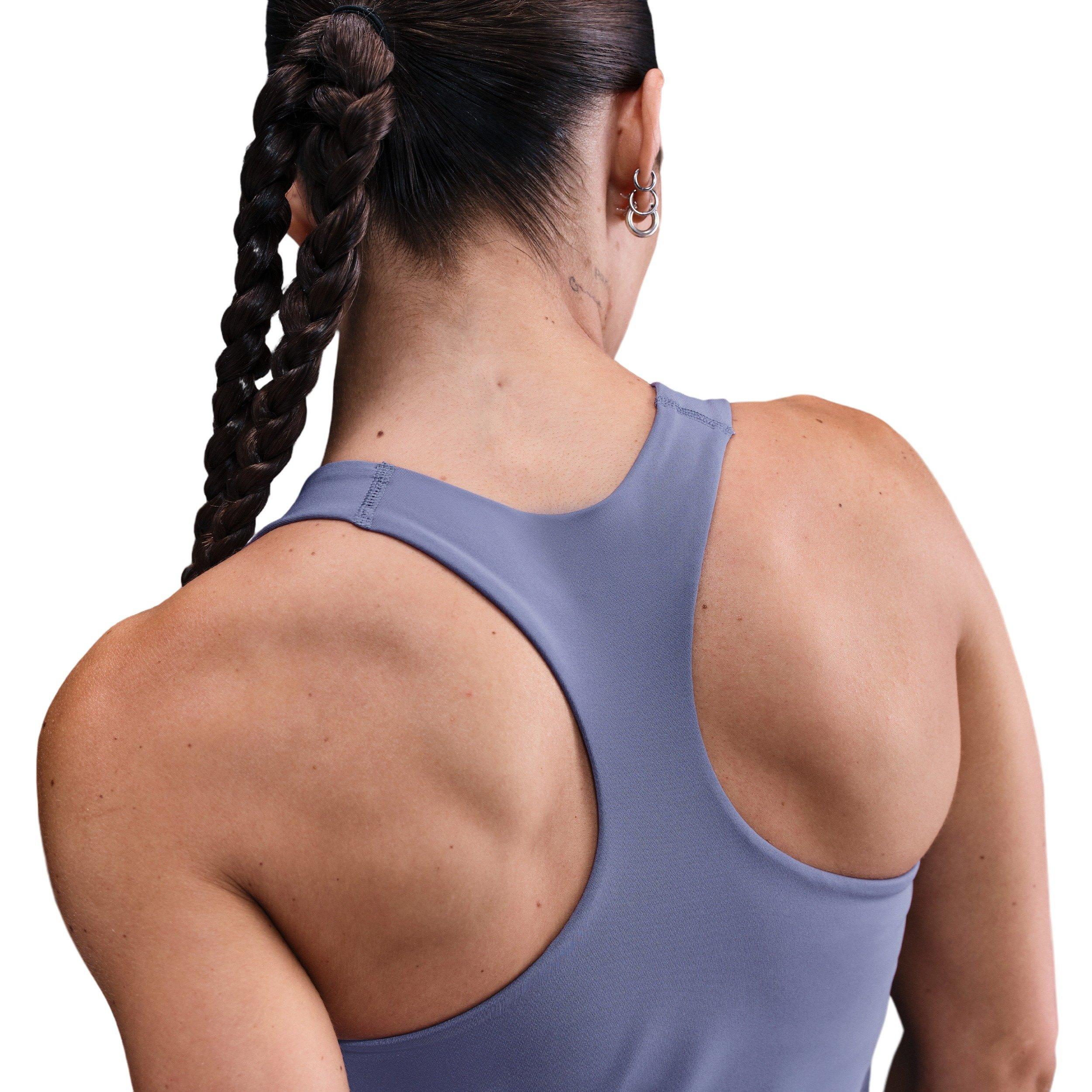 Nike Women's Swoosh Medium-Support Padded Sports Bra Tank -Indigo - INDIGO Thumbnail View 4